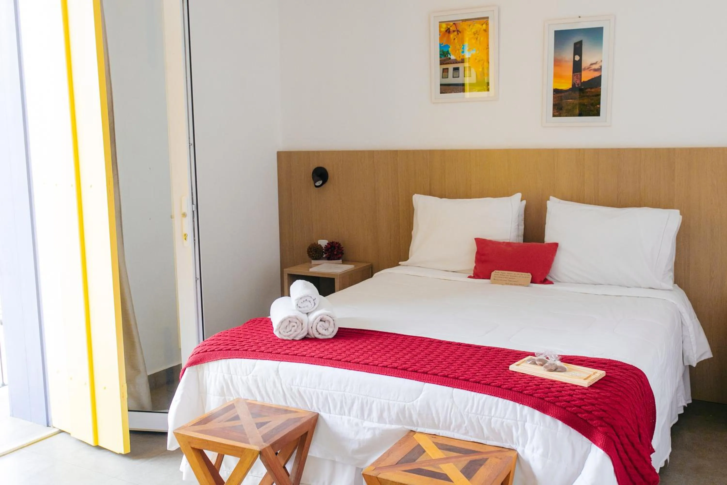 Bed in Pousada Relicário