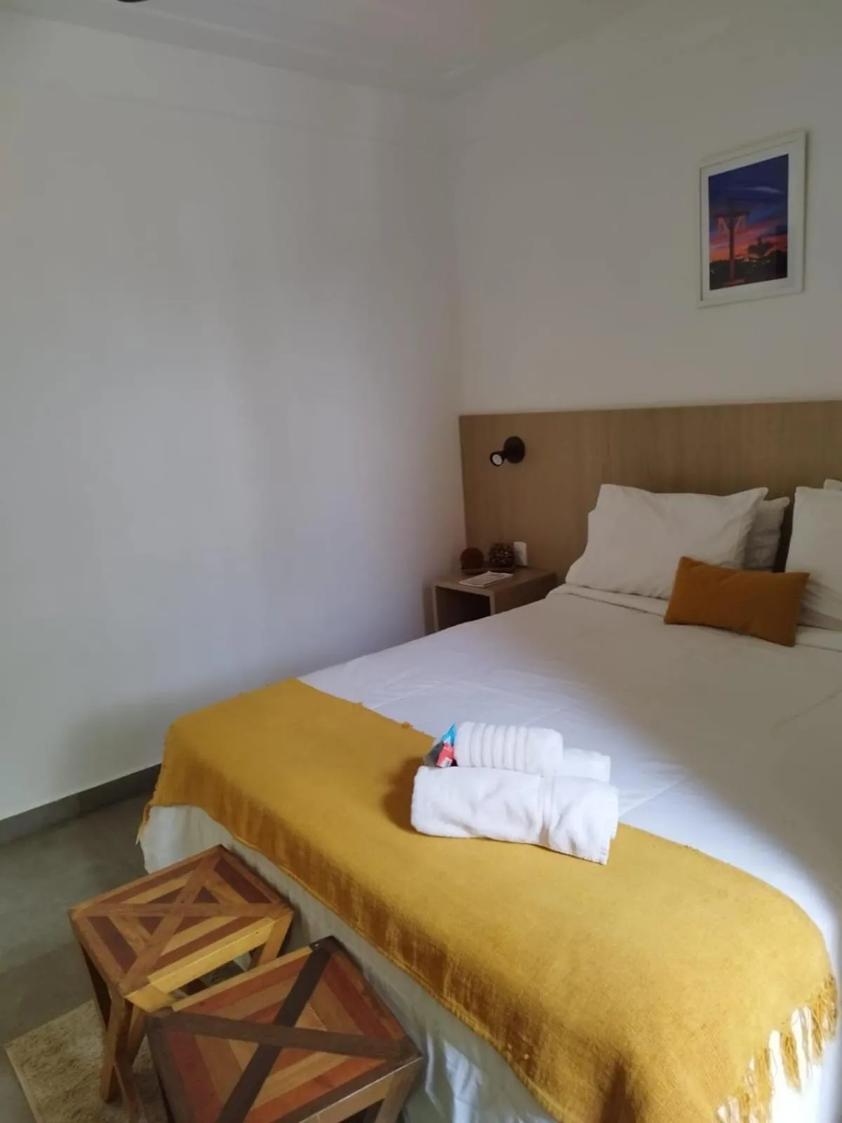 Bed in Pousada Relicário