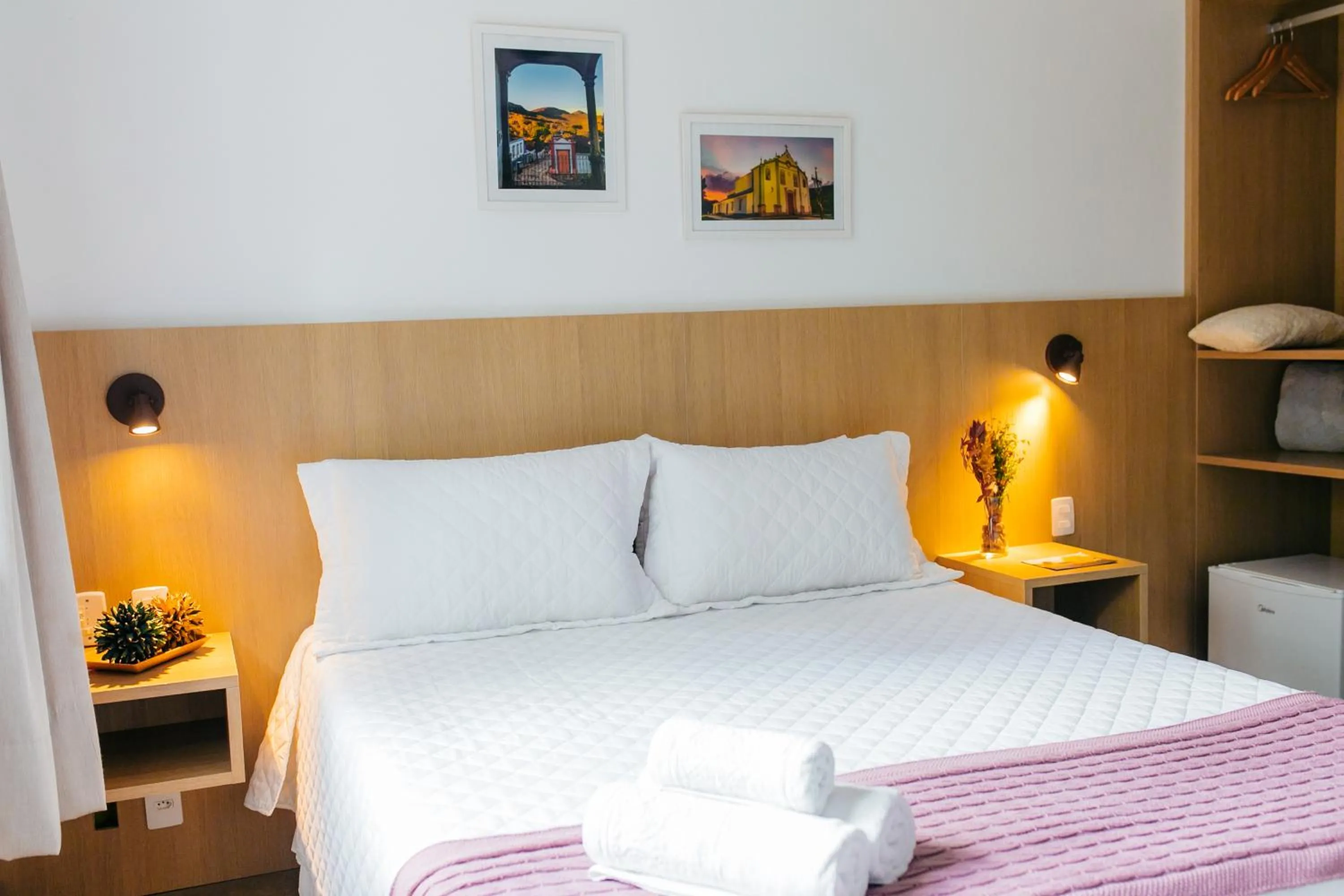 Bed in Pousada Relicário