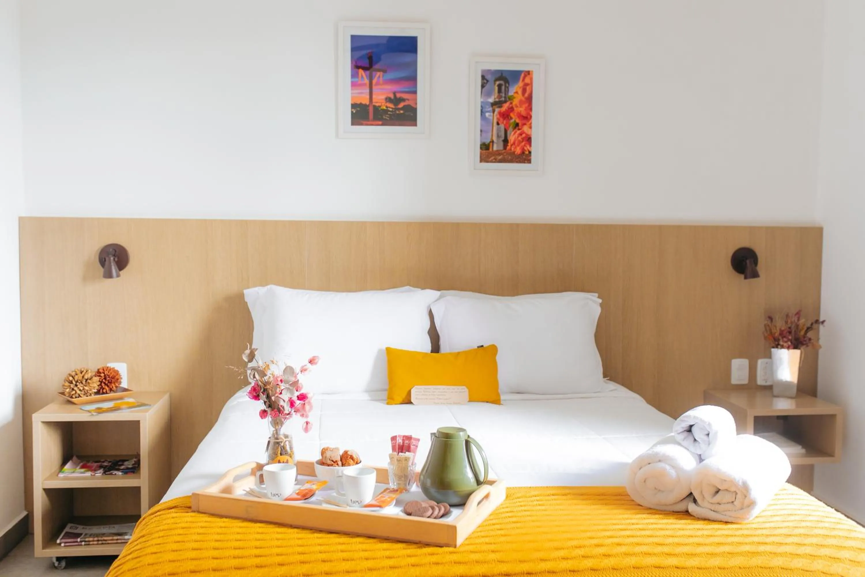 Bed in Pousada Relicário