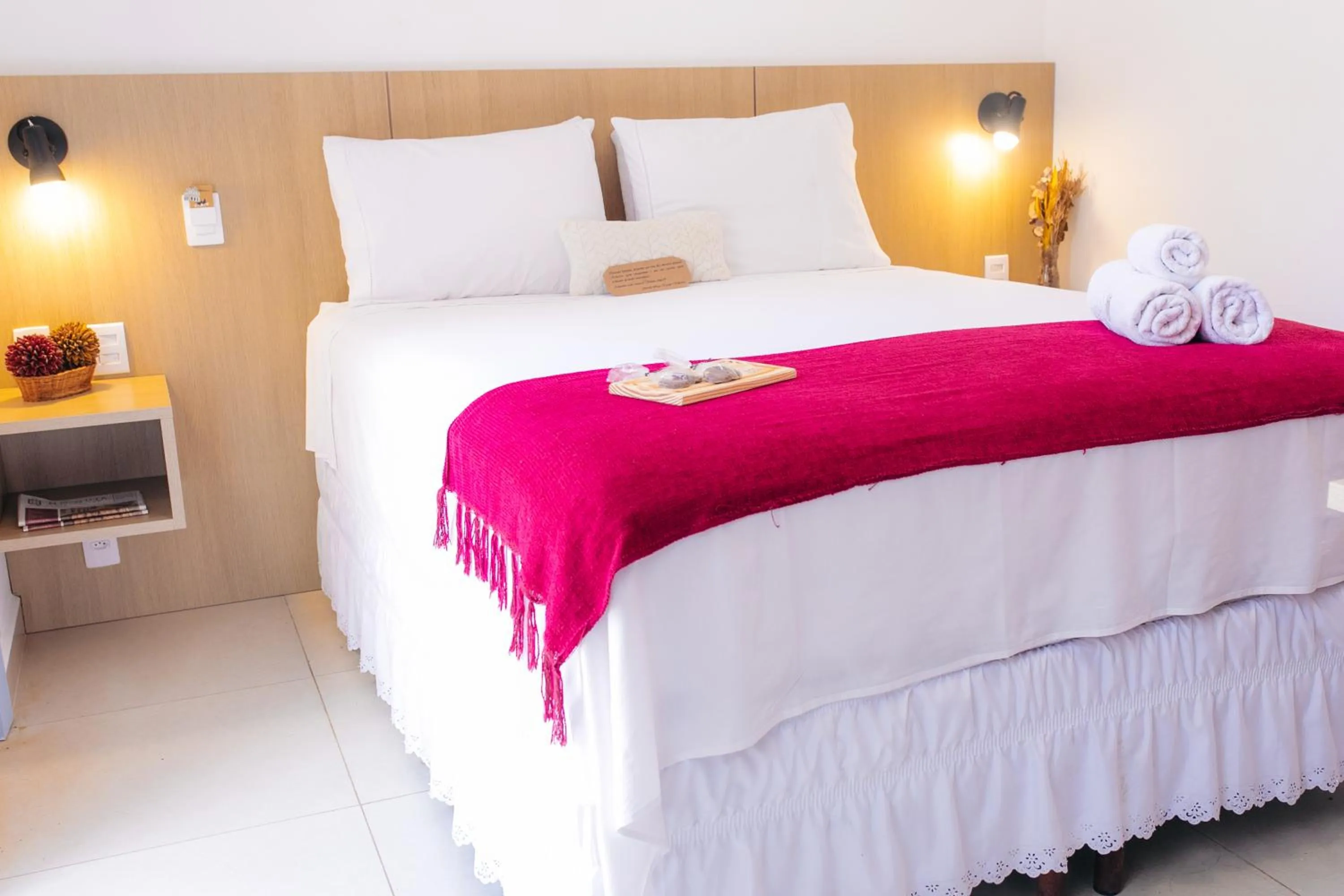 Bed in Pousada Relicário