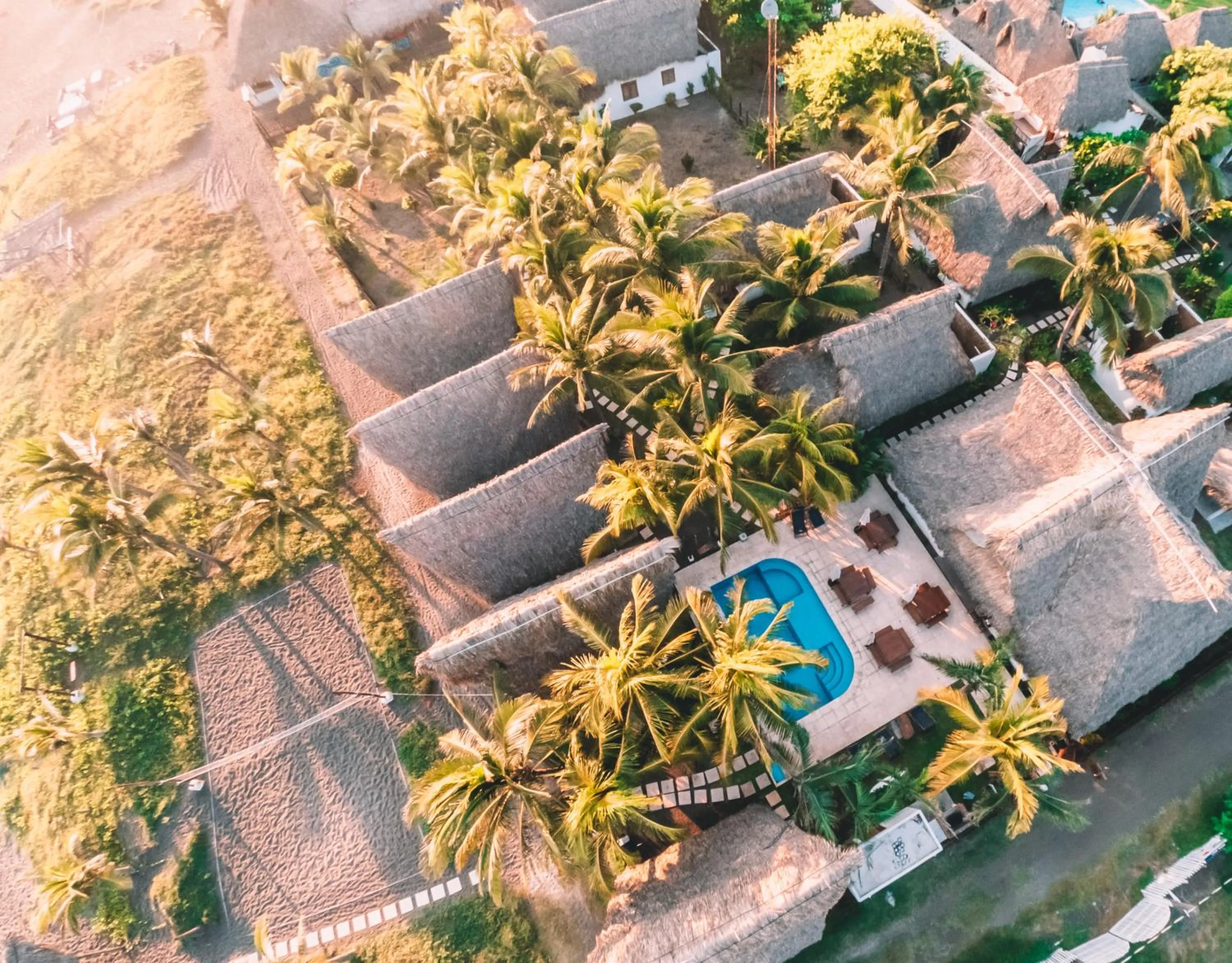 Bird's eye view in Paredon Surf House
