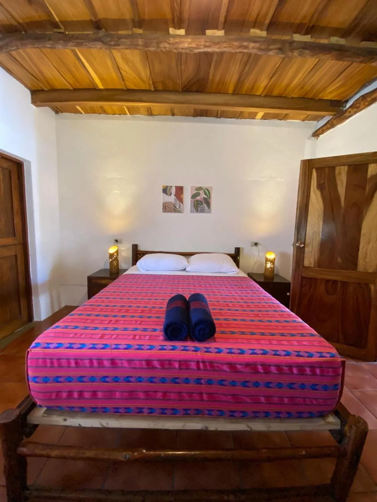 Bed in Paredon Surf House