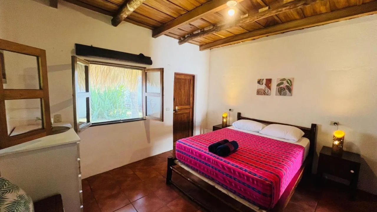 Bed in Paredon Surf House