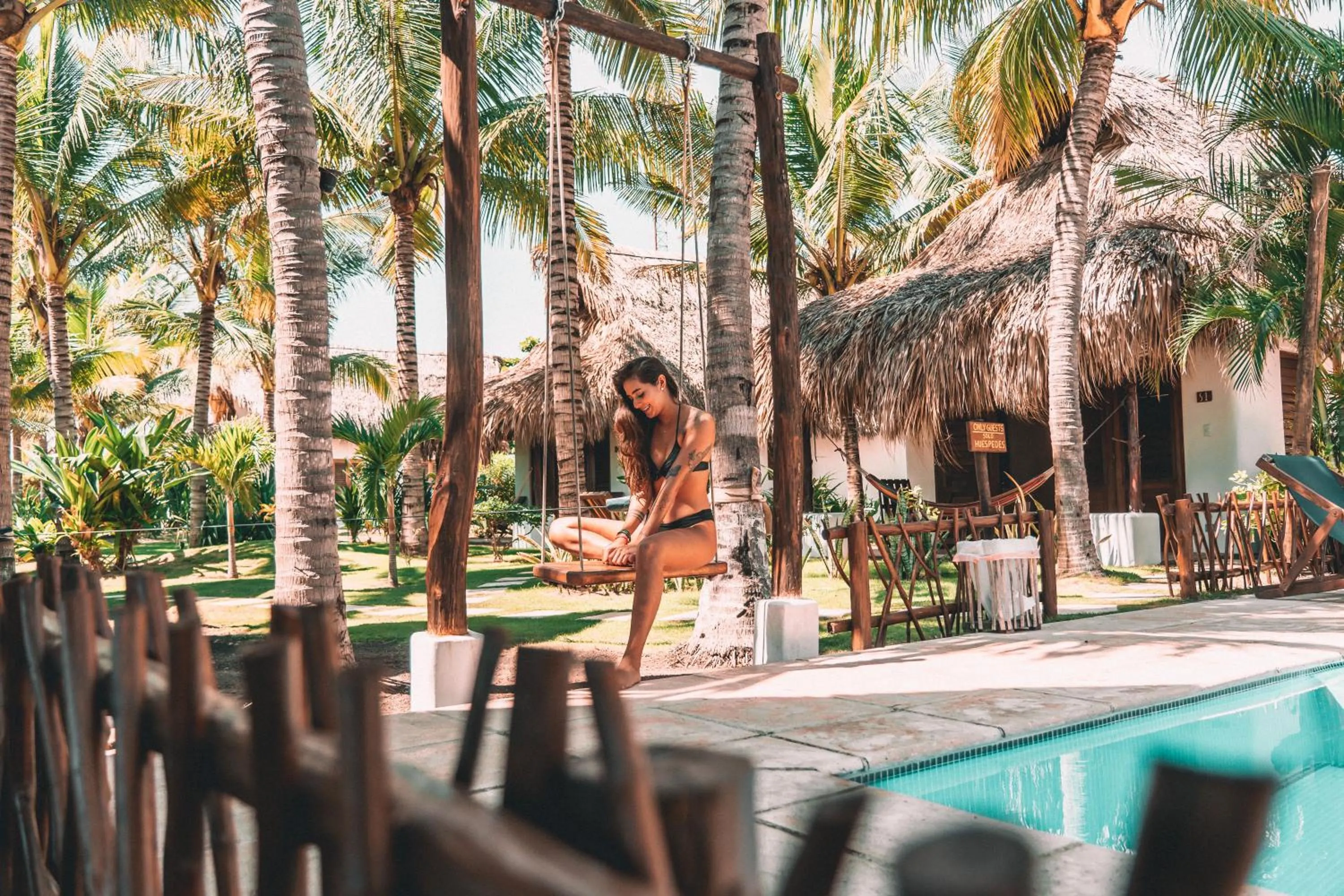 Swimming pool in Paredon Surf House