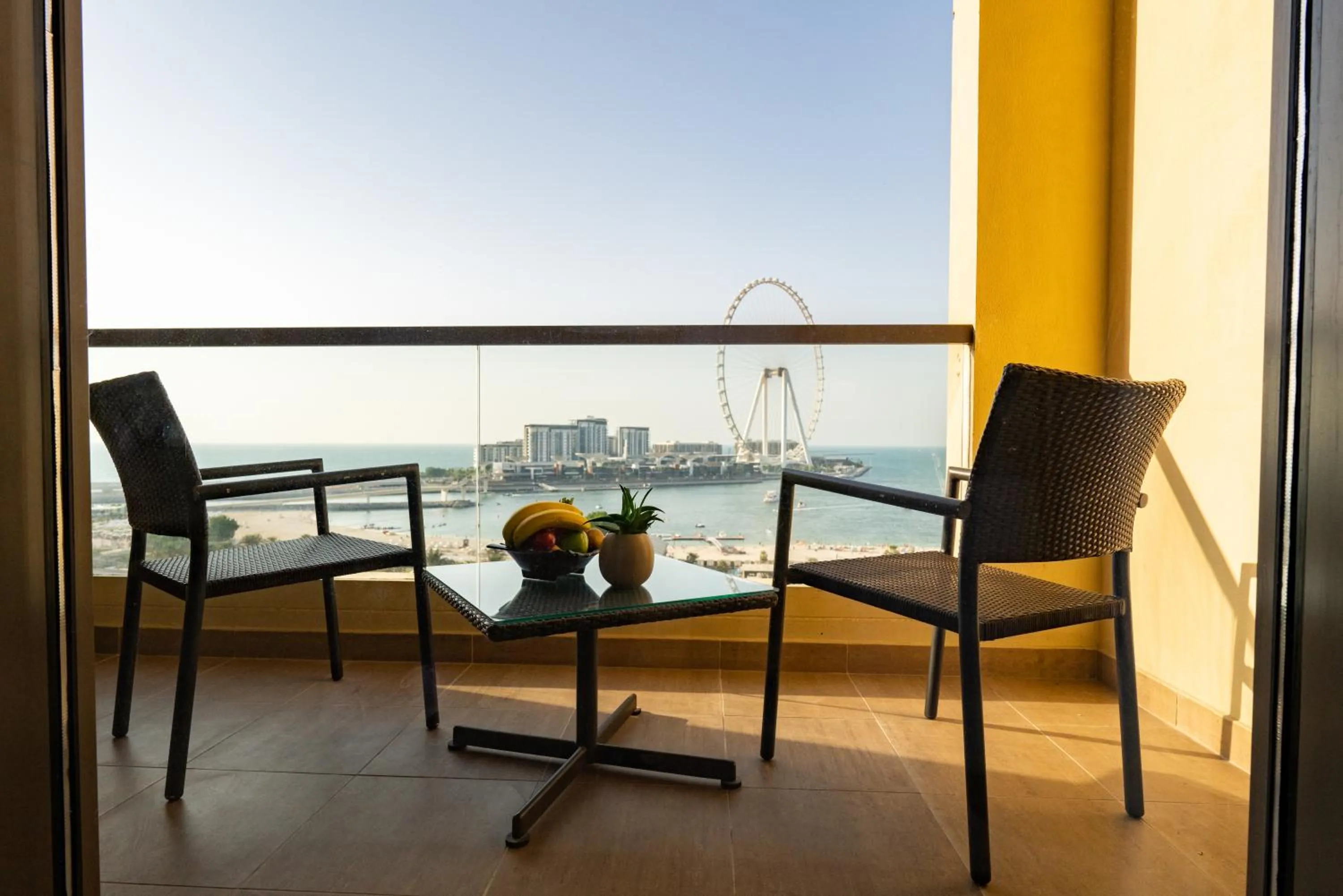 Sea Front View Room with Balcony - King Bed  in Amwaj Rotana, Jumeirah Beach - Dubai