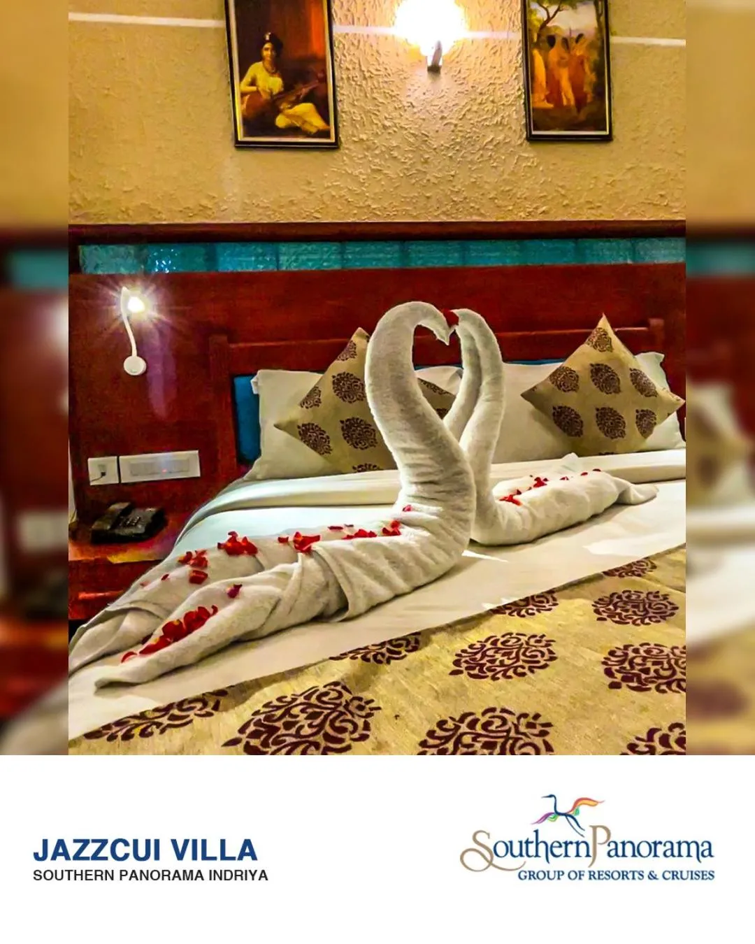 Bed in Southern Panorama Indriya Resorts & Spa