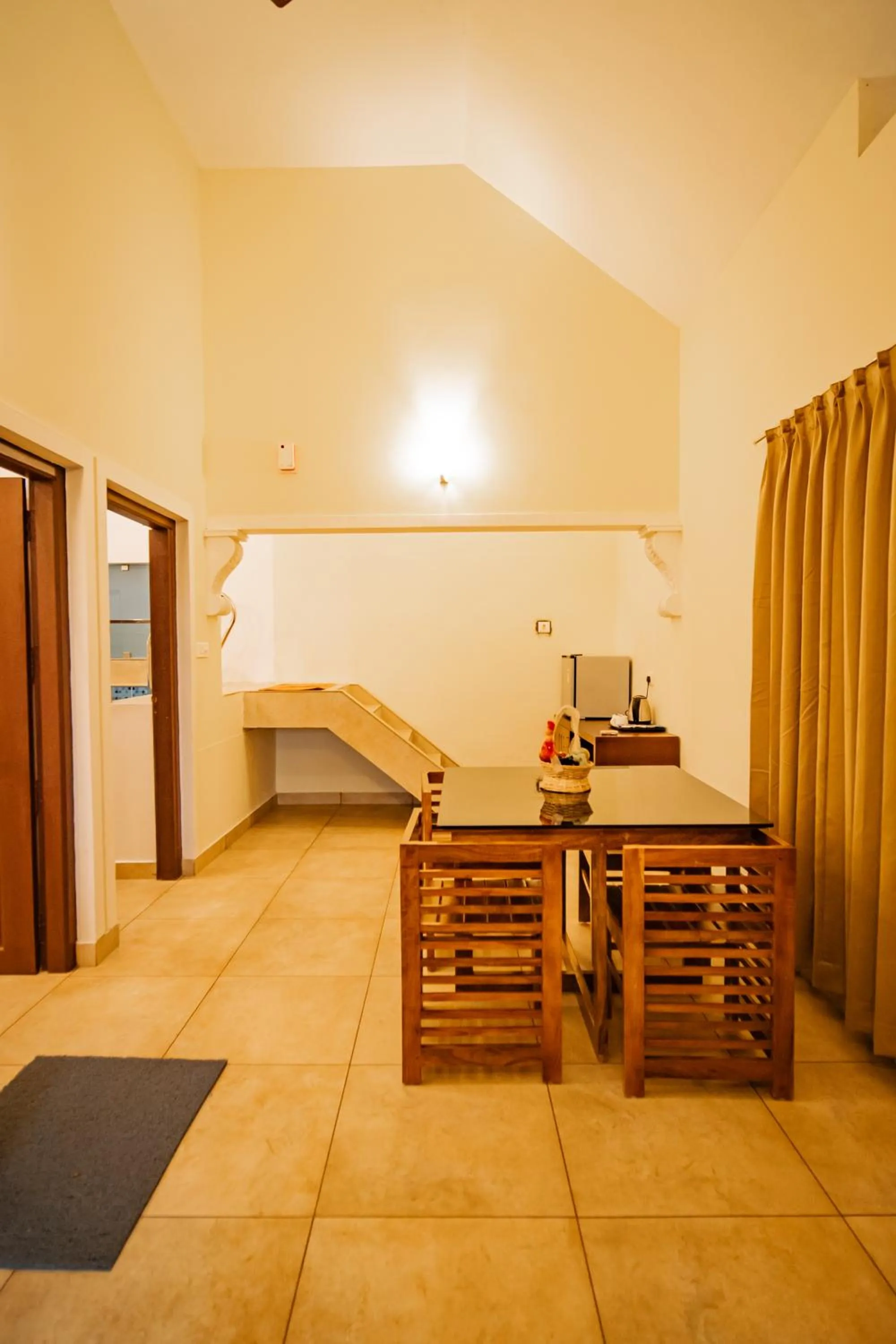 Dining area, Bed in Southern Panorama Indriya Resorts & Spa