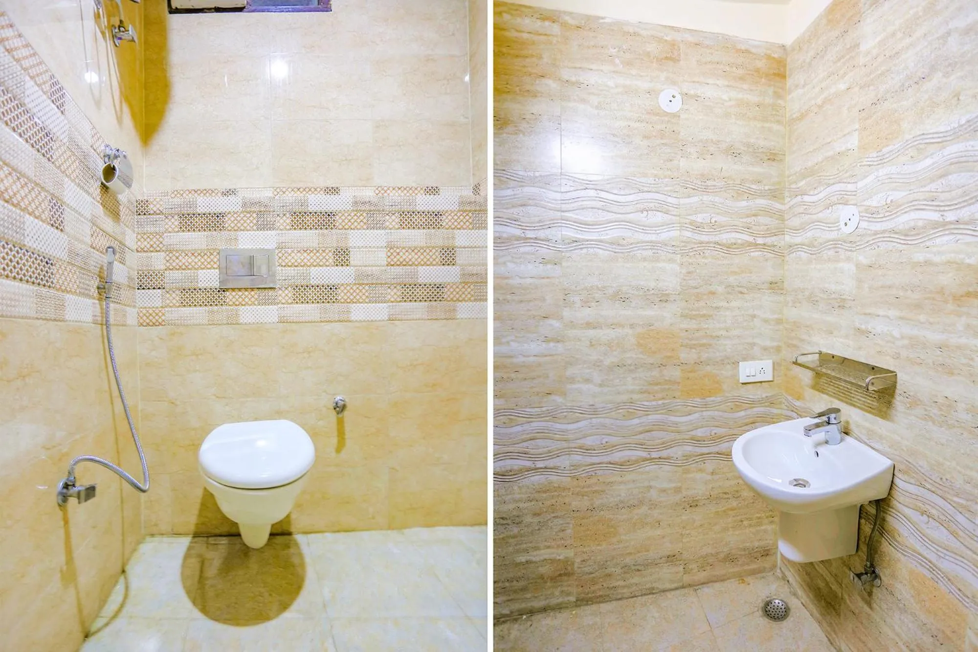 Bathroom in FabHotel The Kiara Near IGI Delhi Airport