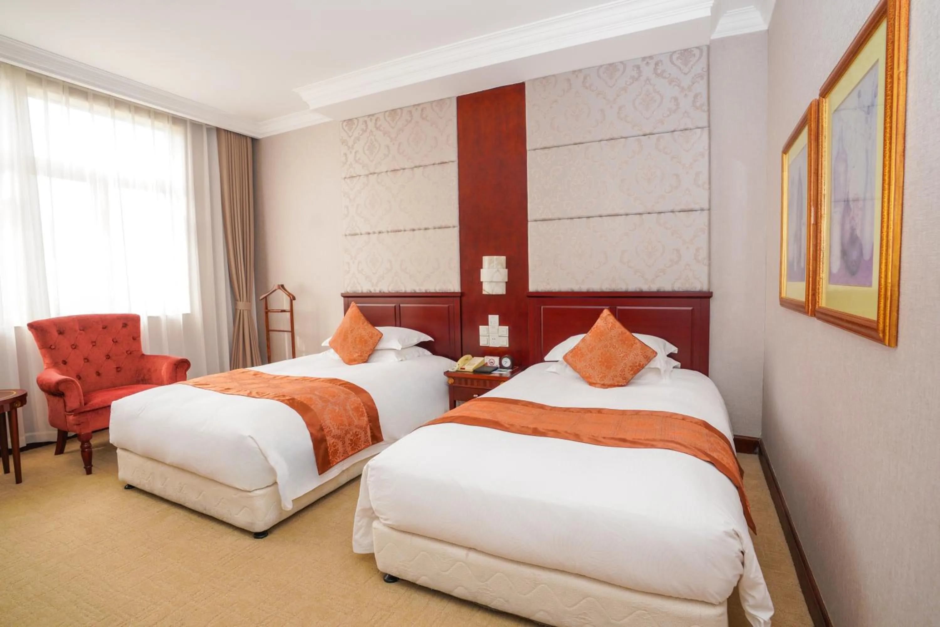 Bed in Broadway Mansions Hotel - On the Bund - Journey Through Time Old Shanghai Republic Dreams