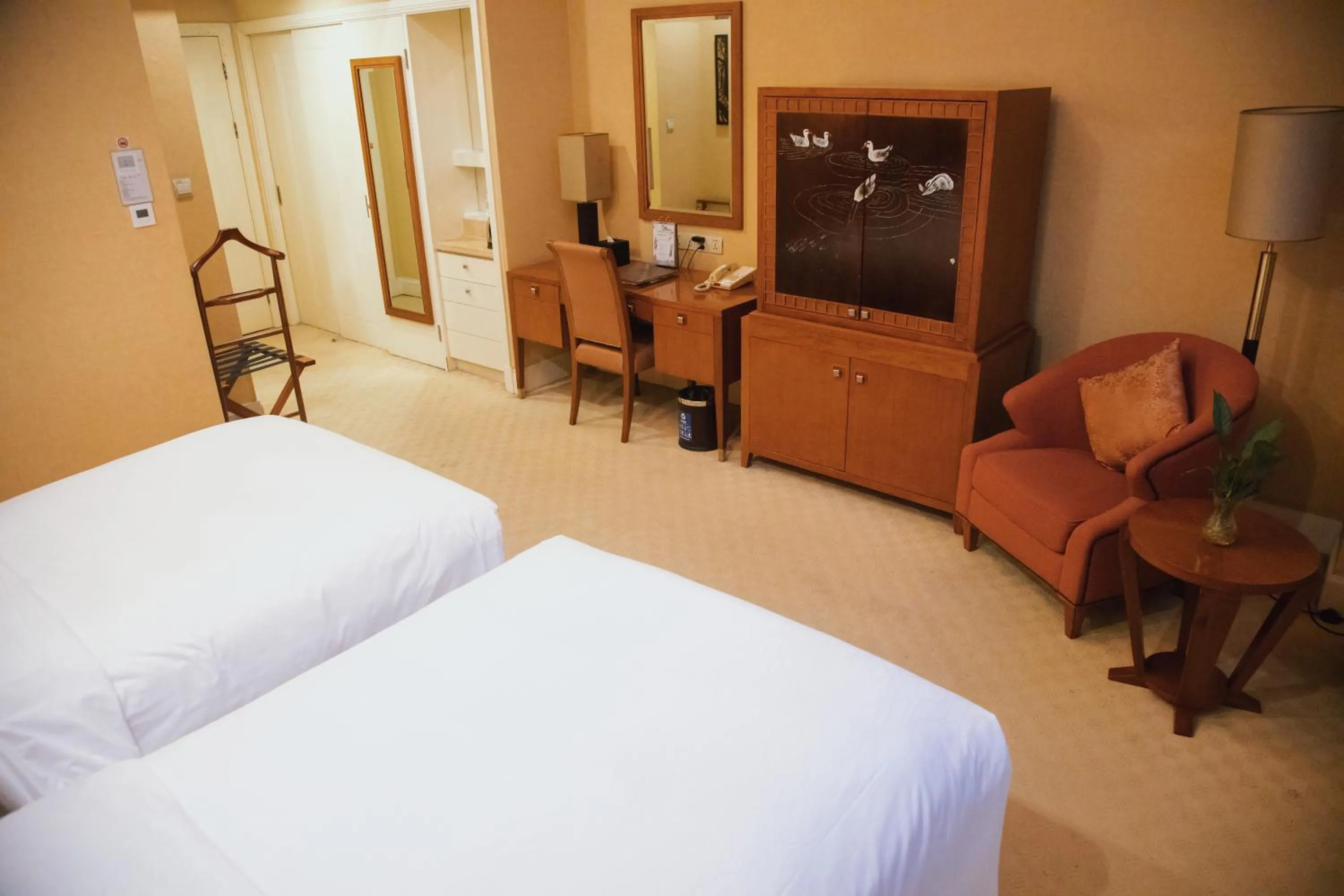 Photo of the whole room, Bed in Broadway Mansions Hotel - On the Bund - Journey Through Time Old Shanghai Republic Dreams