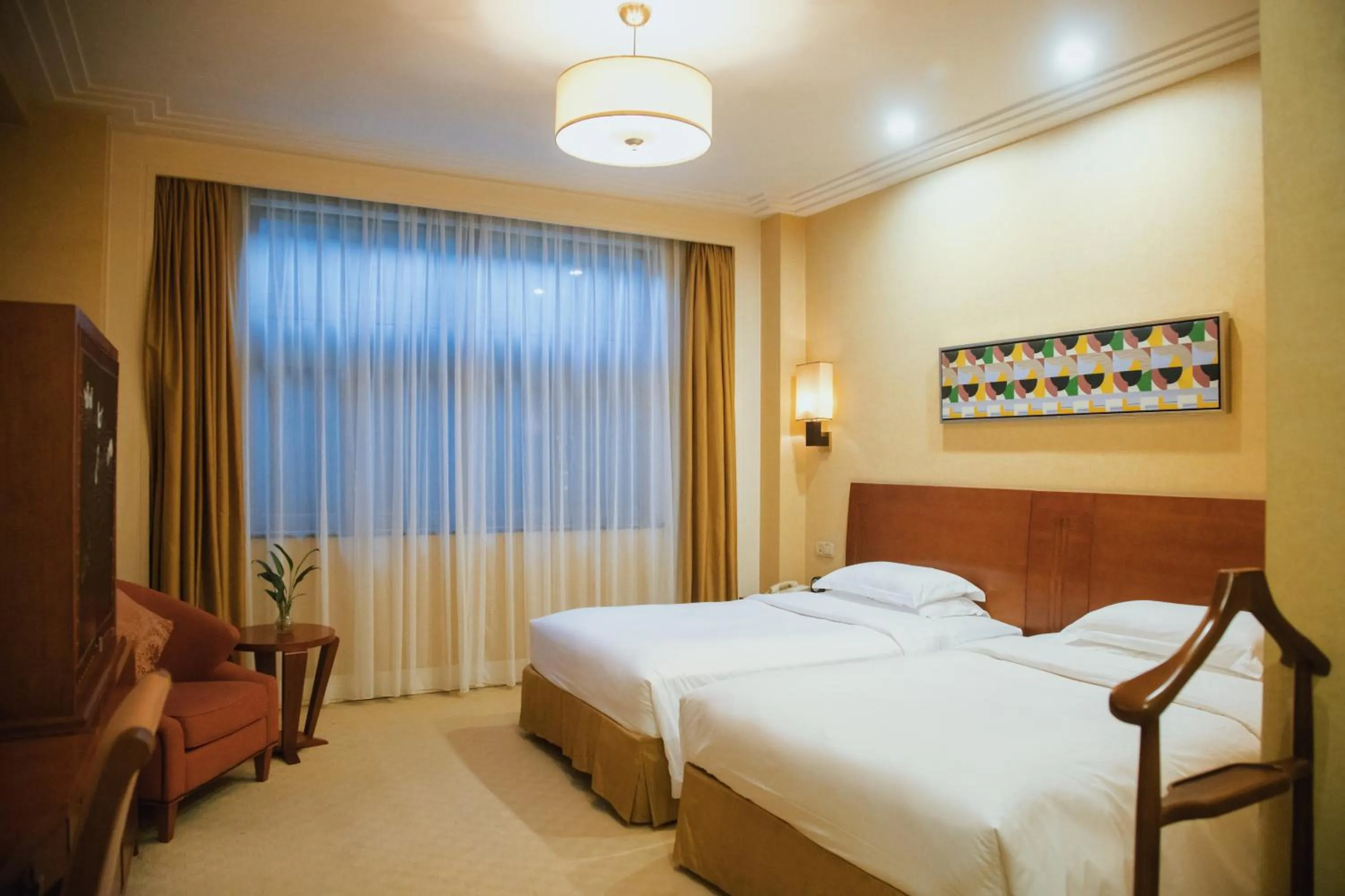 Bed in Broadway Mansions Hotel - On the Bund - Journey Through Time Old Shanghai Republic Dreams