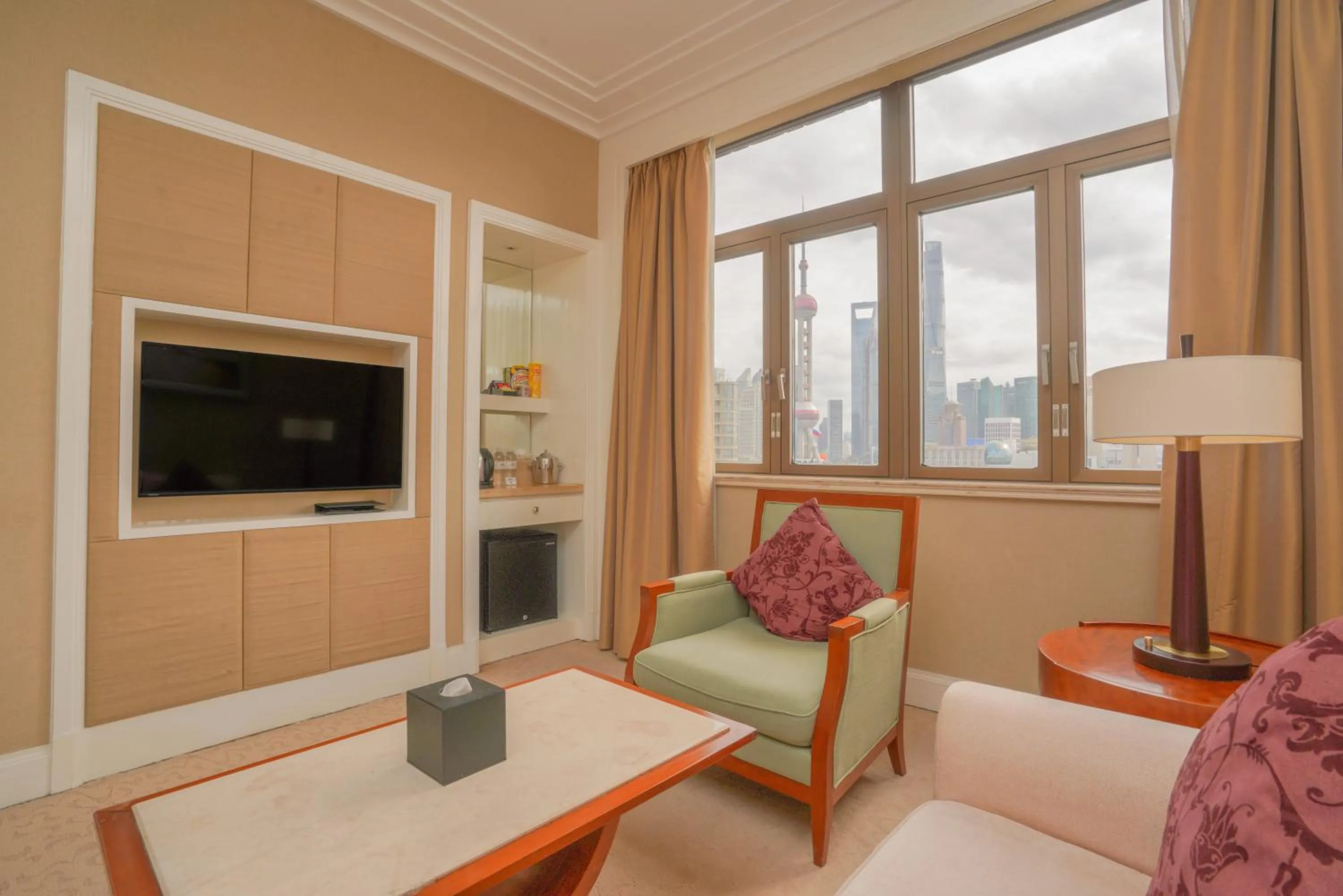 Living room in Broadway Mansions Hotel - On the Bund - Journey Through Time Old Shanghai Republic Dreams