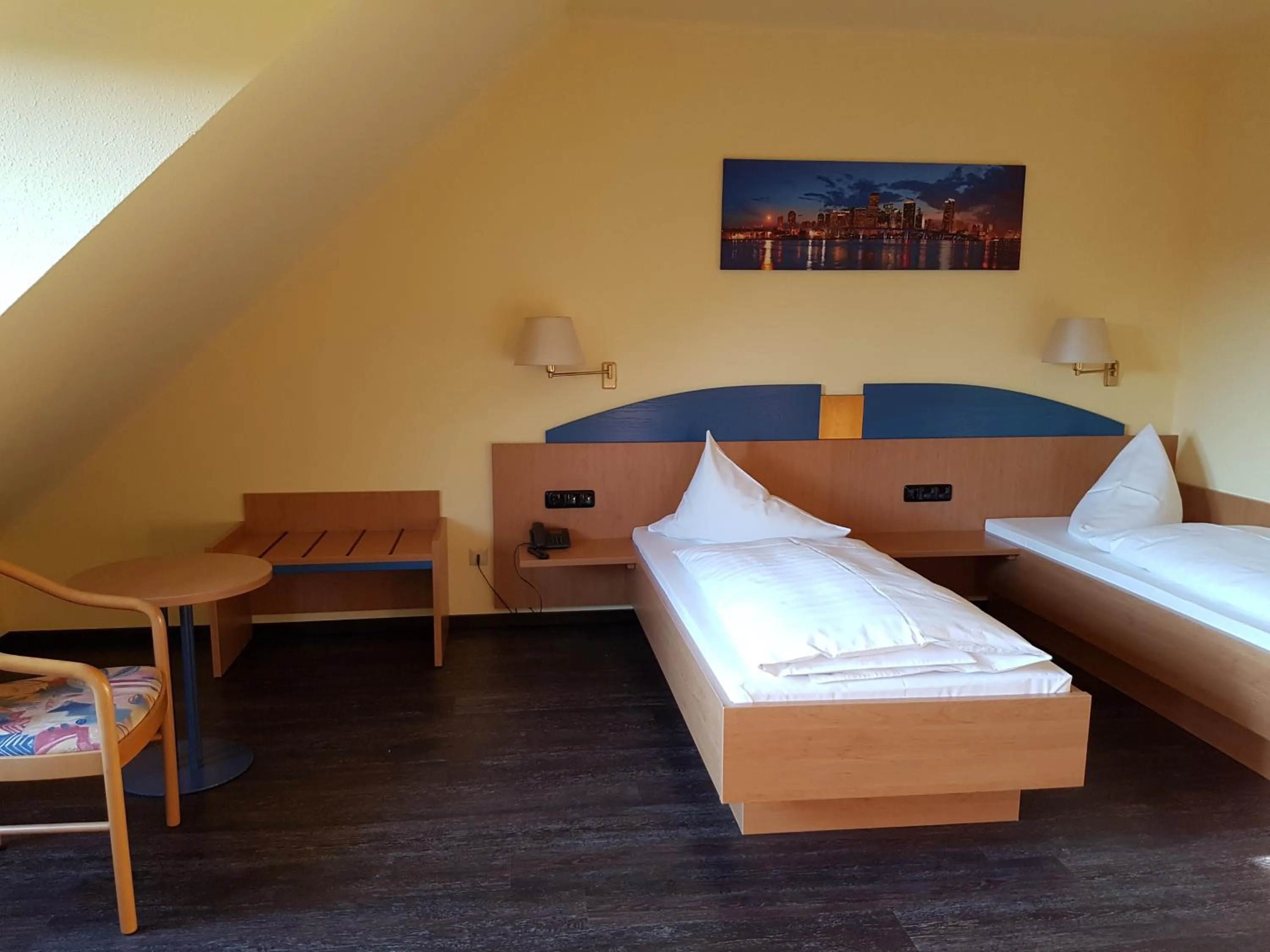 Decorative detail, Bed in Hotel Zum Anger