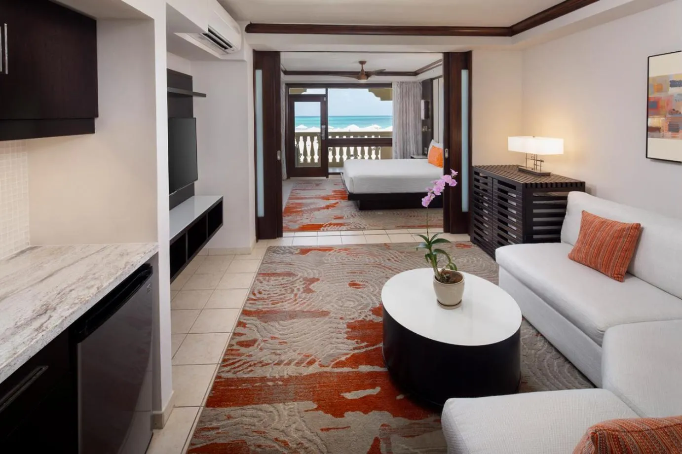 Bed in Bucuti & Tara Boutique Beach Resort - Adult Only