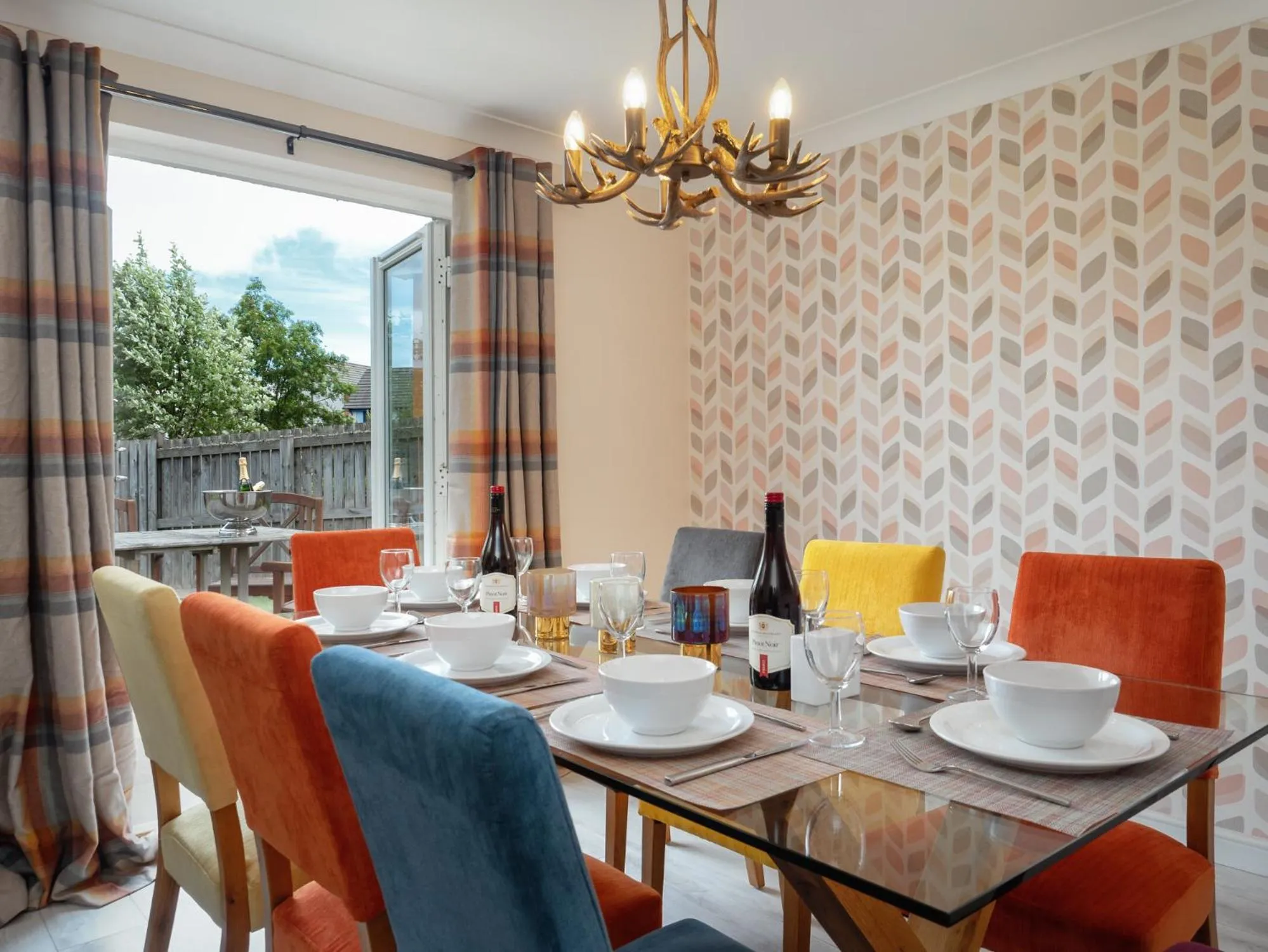 Dining area in Eagle Lodge - Aviemore Lodges