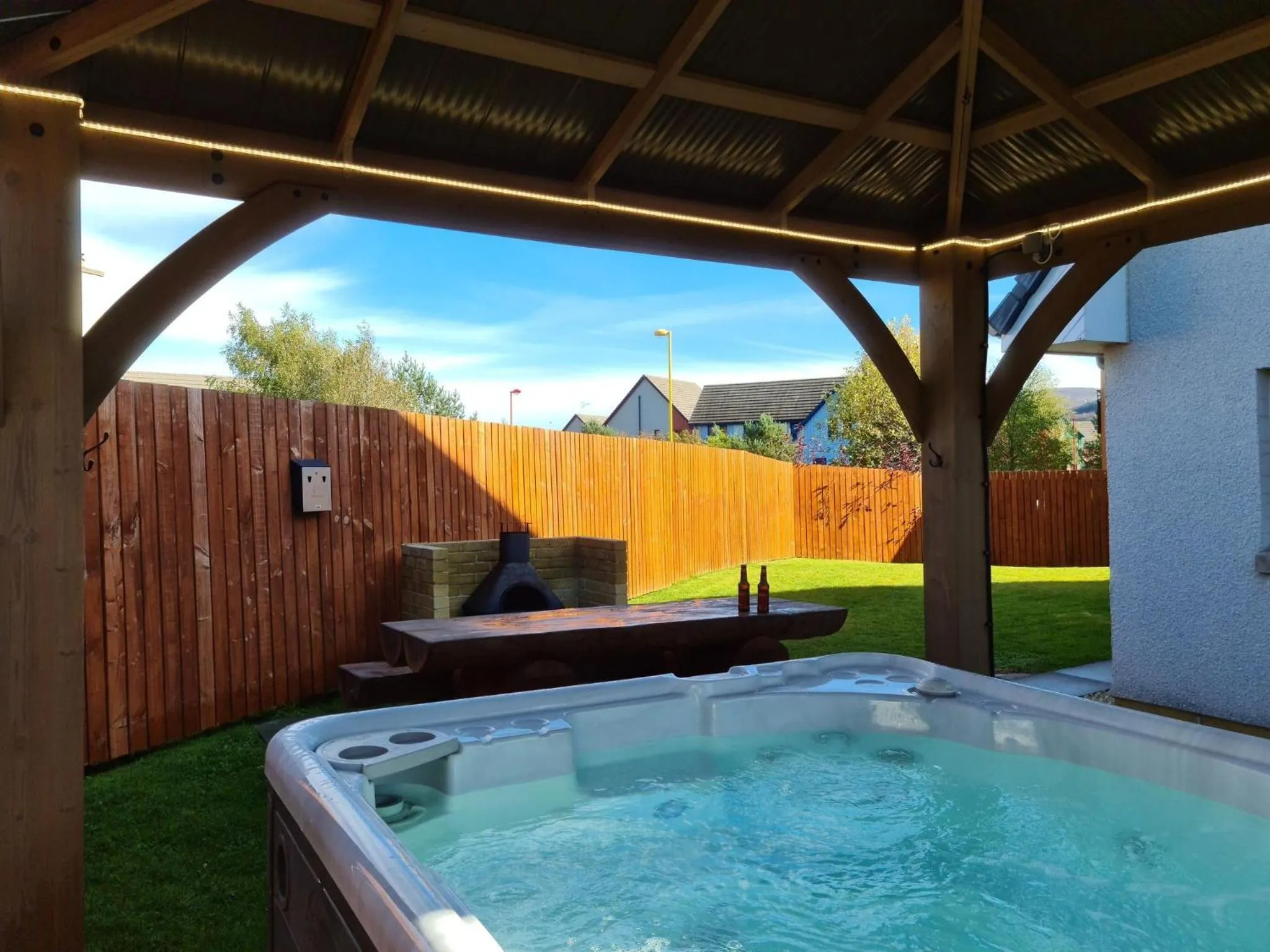 Patio in Eagle Lodge - Aviemore Lodges