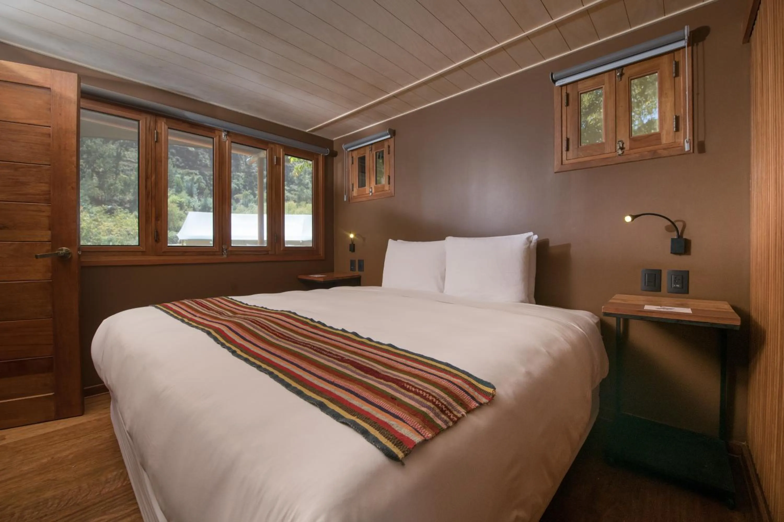 Bed in Las Qolqas EcoResort Ollantaytambo