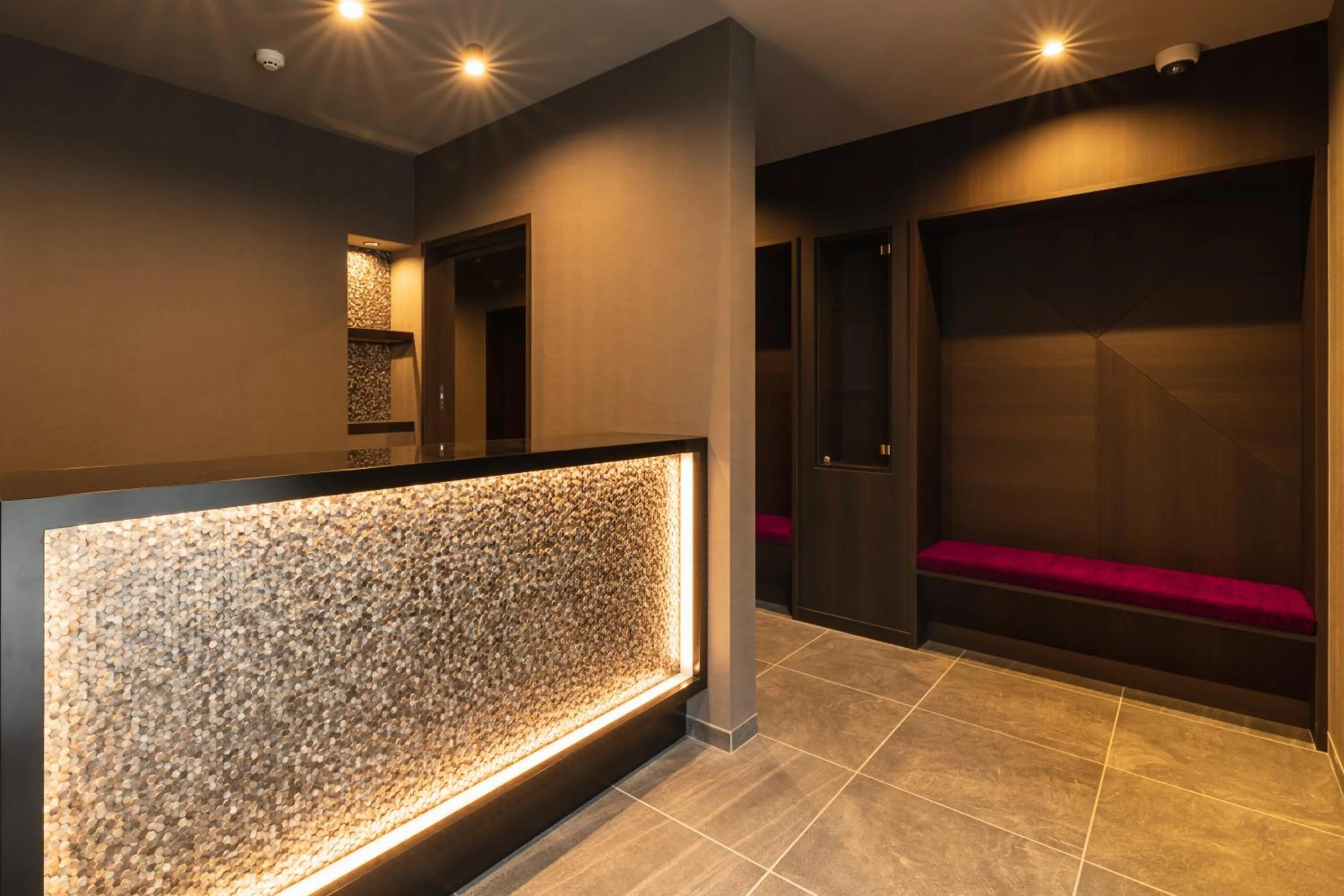 Lobby or reception in GRAND BASE Hakata Premium