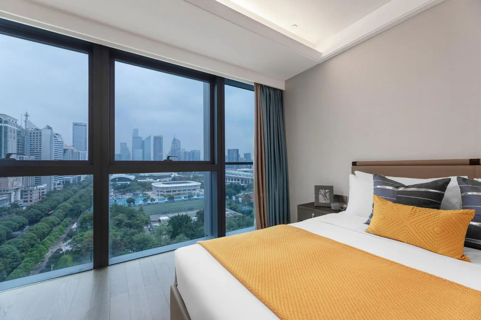 City view, Bed in Star Residence ICC Guangzhou City view, Bed in Star Residence ICC Guangzhou