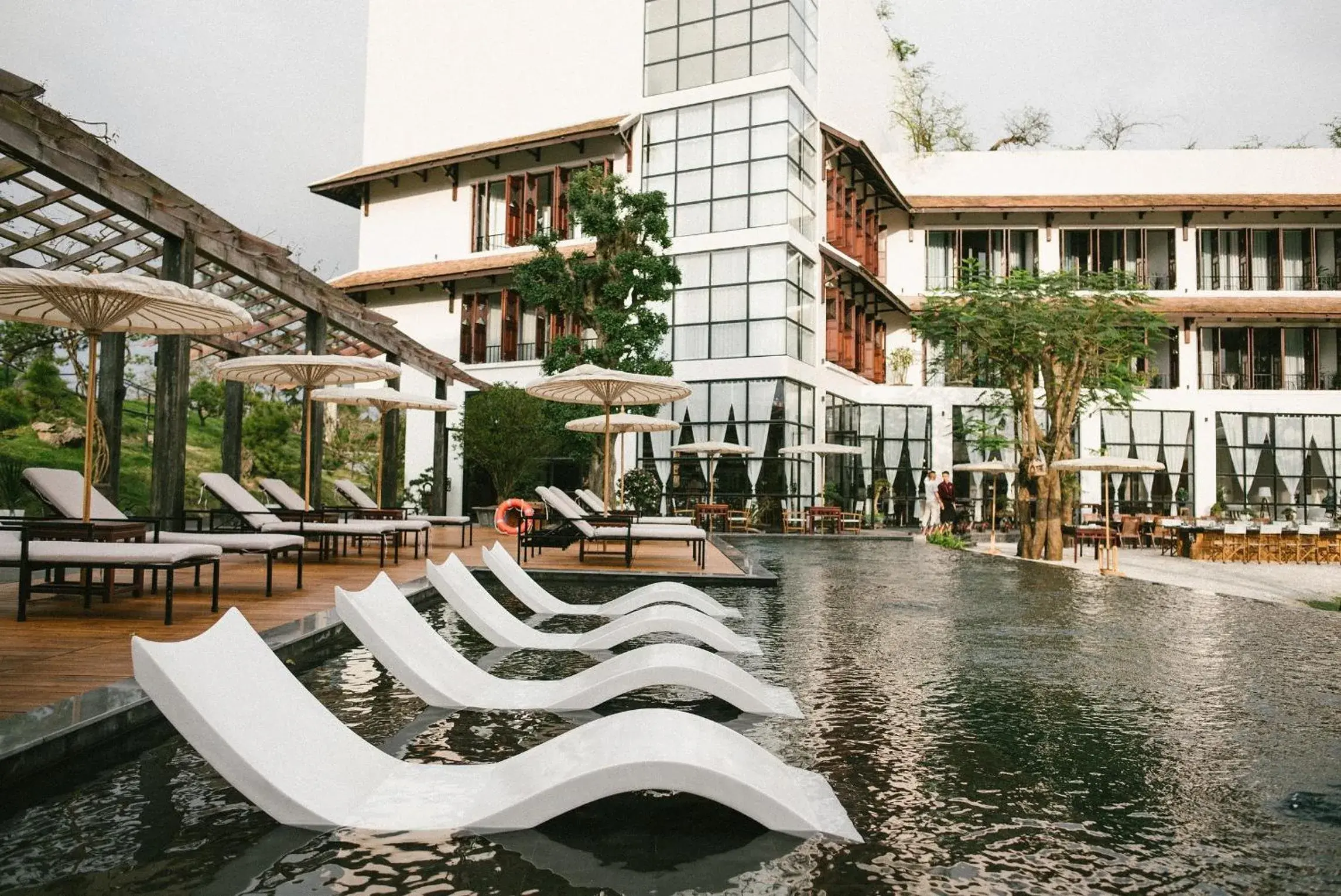 Pool view in aNhill Boutique Pool view in aNhill Boutique