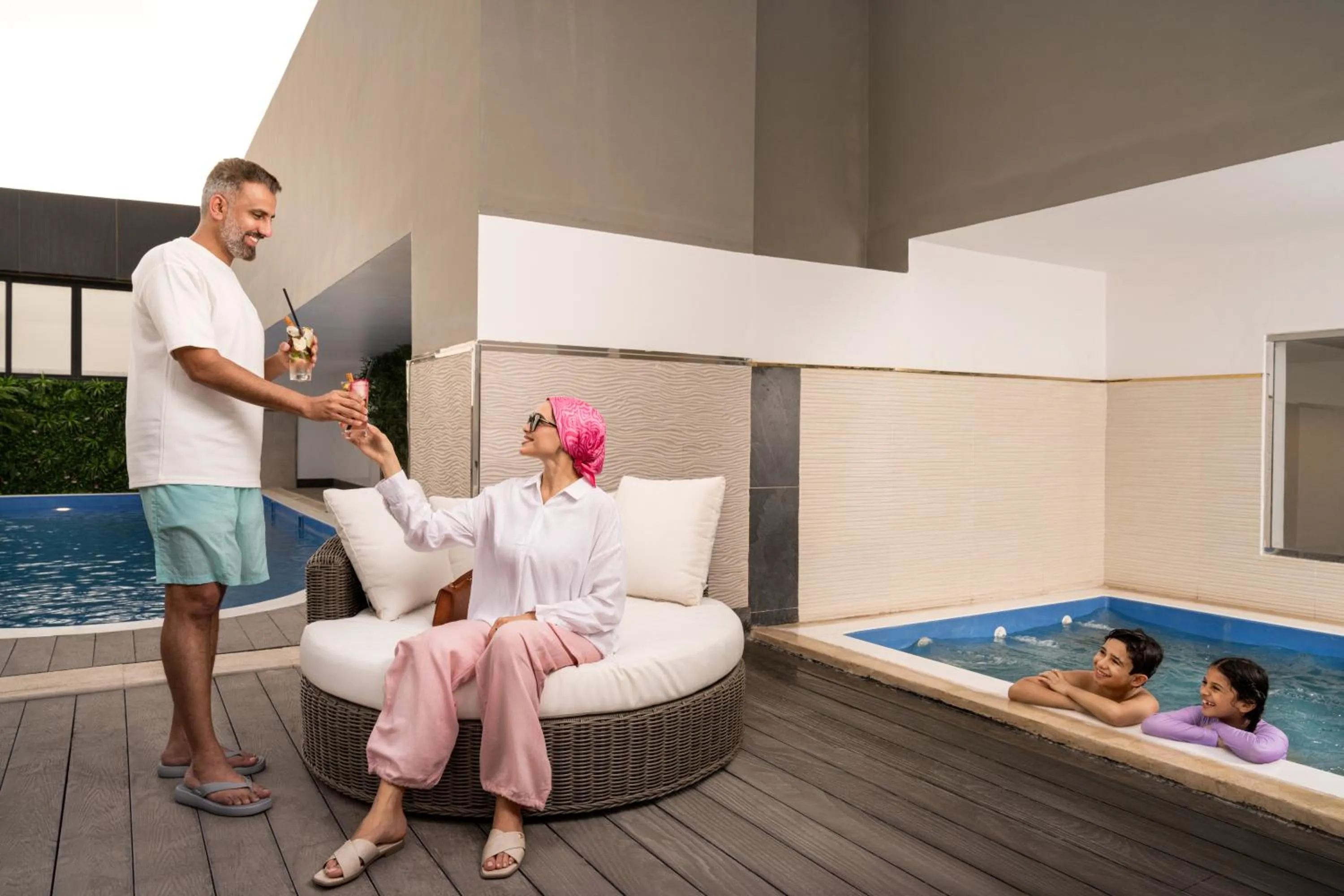 Pool view in Sukoon Hotel