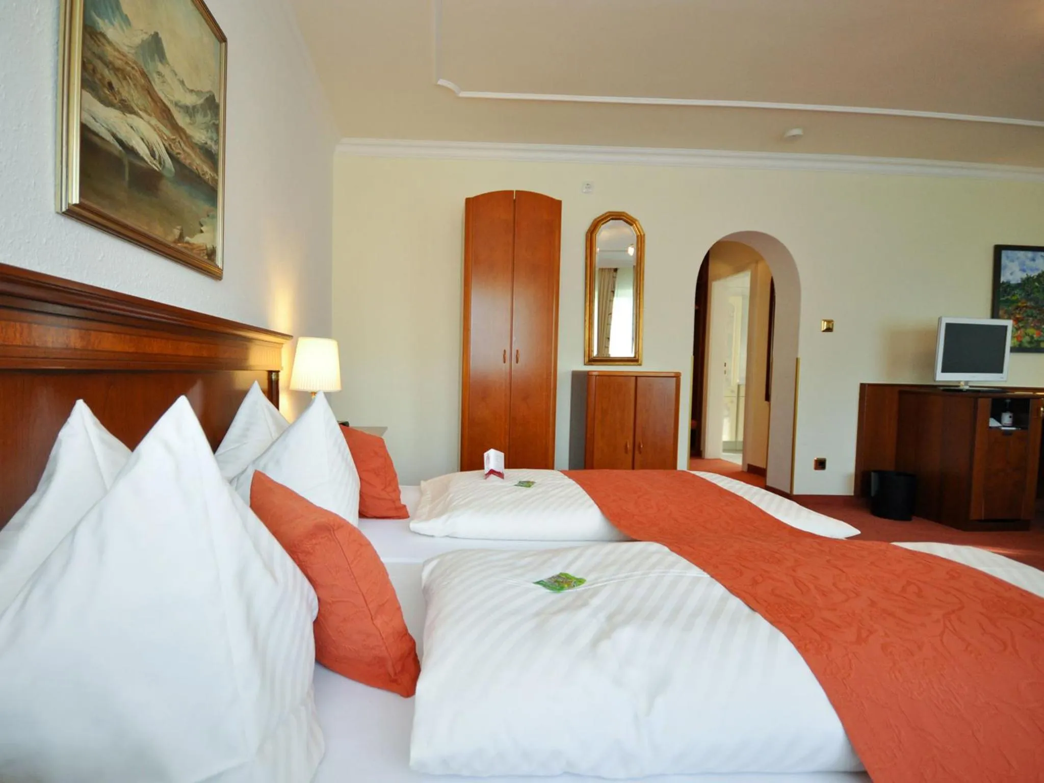 Photo of the whole room, Bed in Hotel Quellenhof