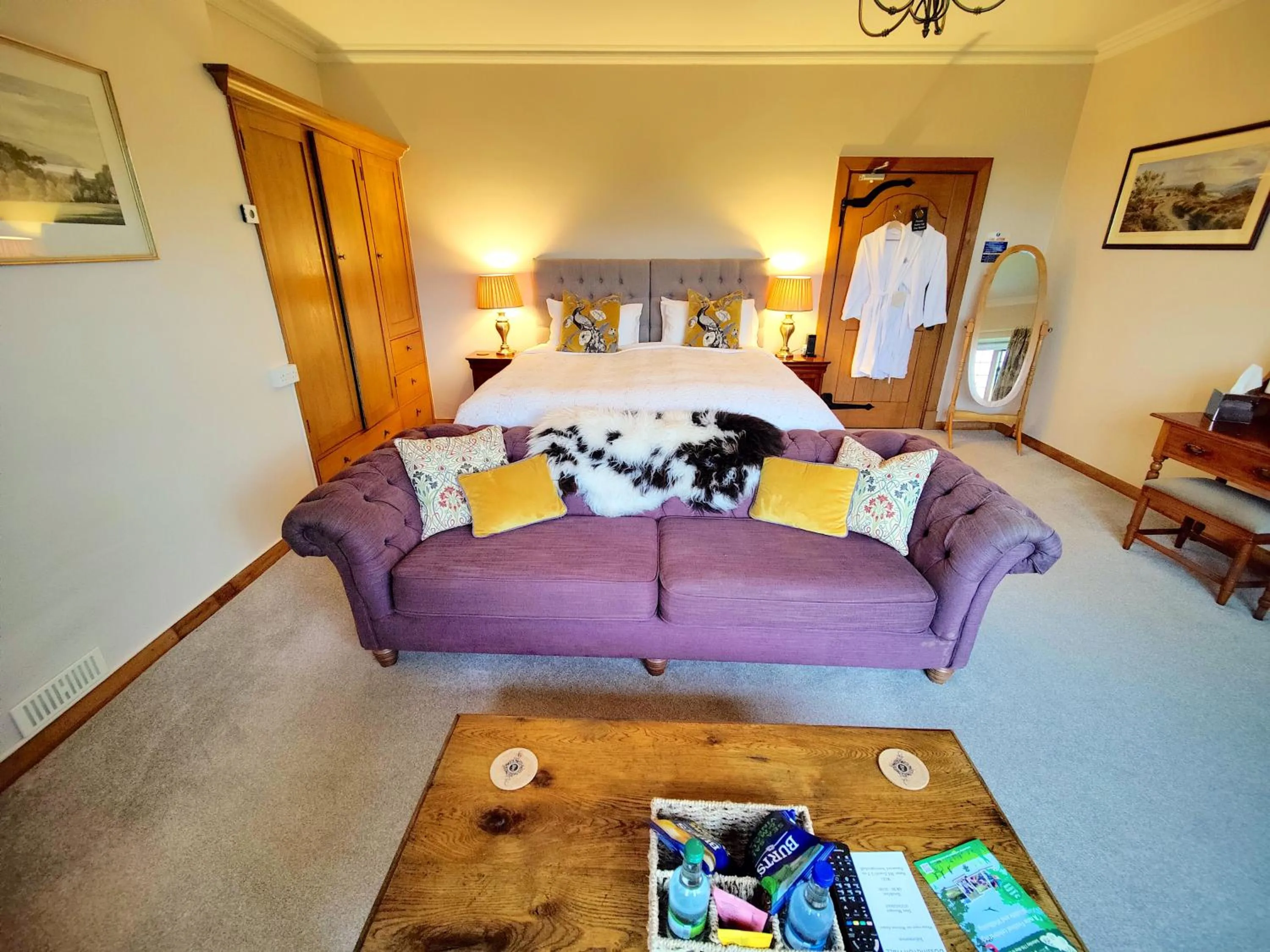 Bed in Luxury Bed And Breakfast at Bossington Hall in Exmoor, Somerset