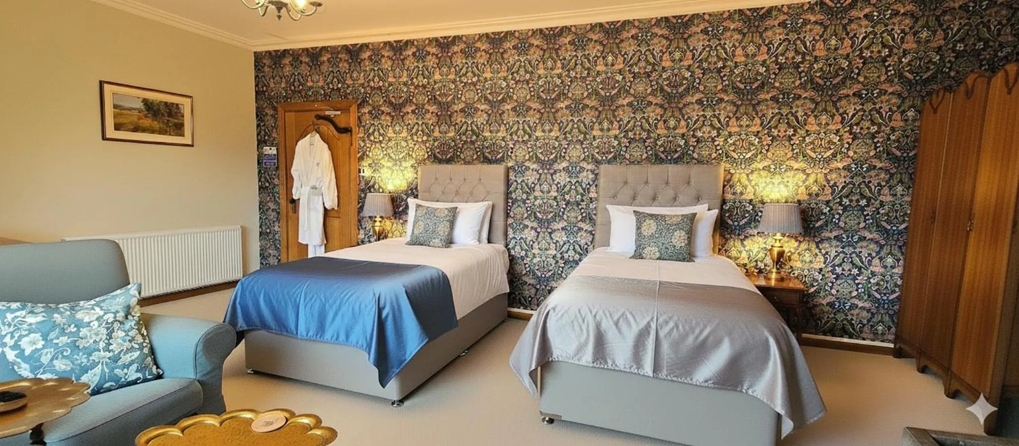 Bed in Luxury Bed And Breakfast at Bossington Hall in Exmoor, Somerset