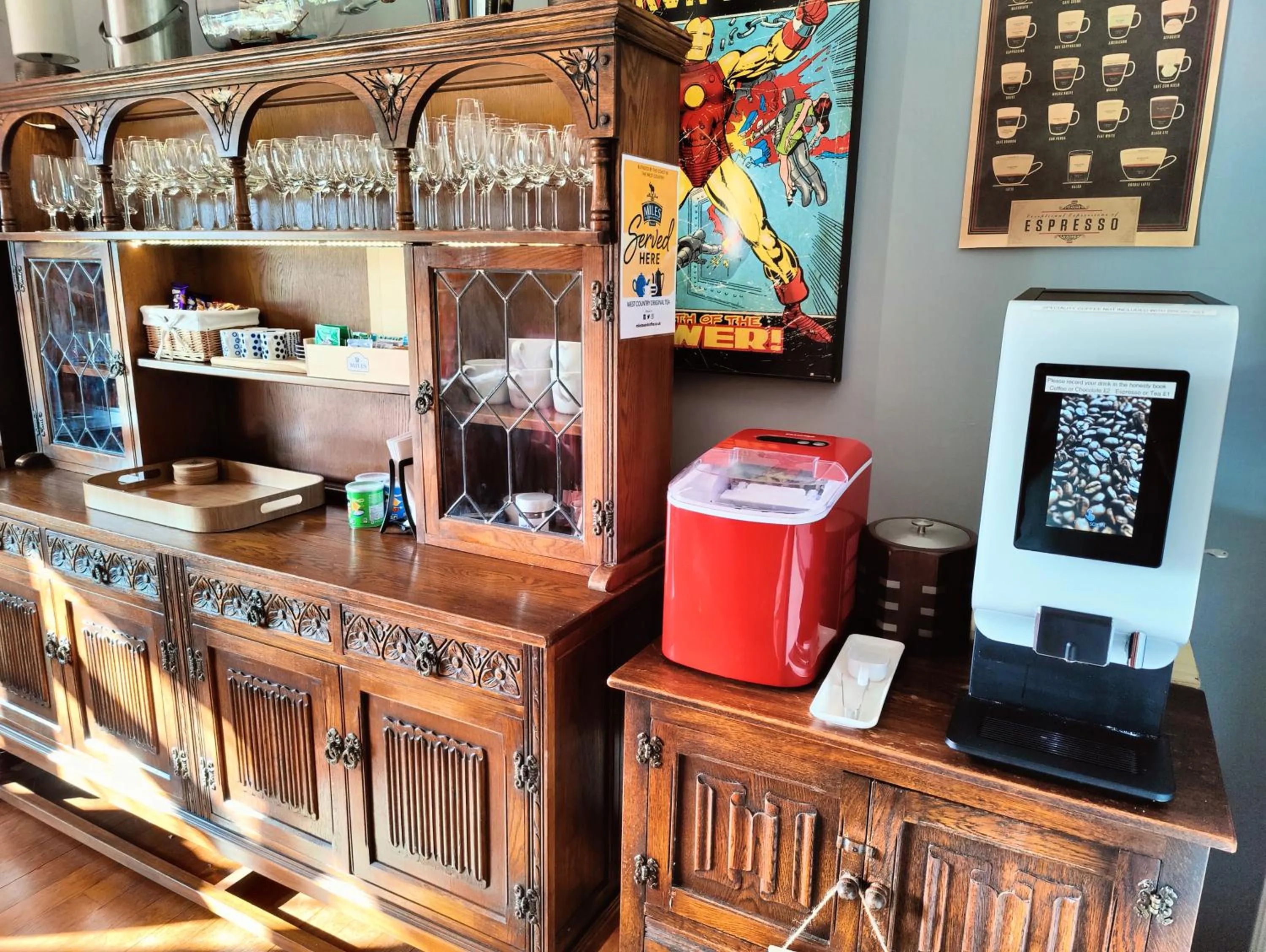 Lounge or bar in Luxury Bed And Breakfast at Bossington Hall in Exmoor, Somerset