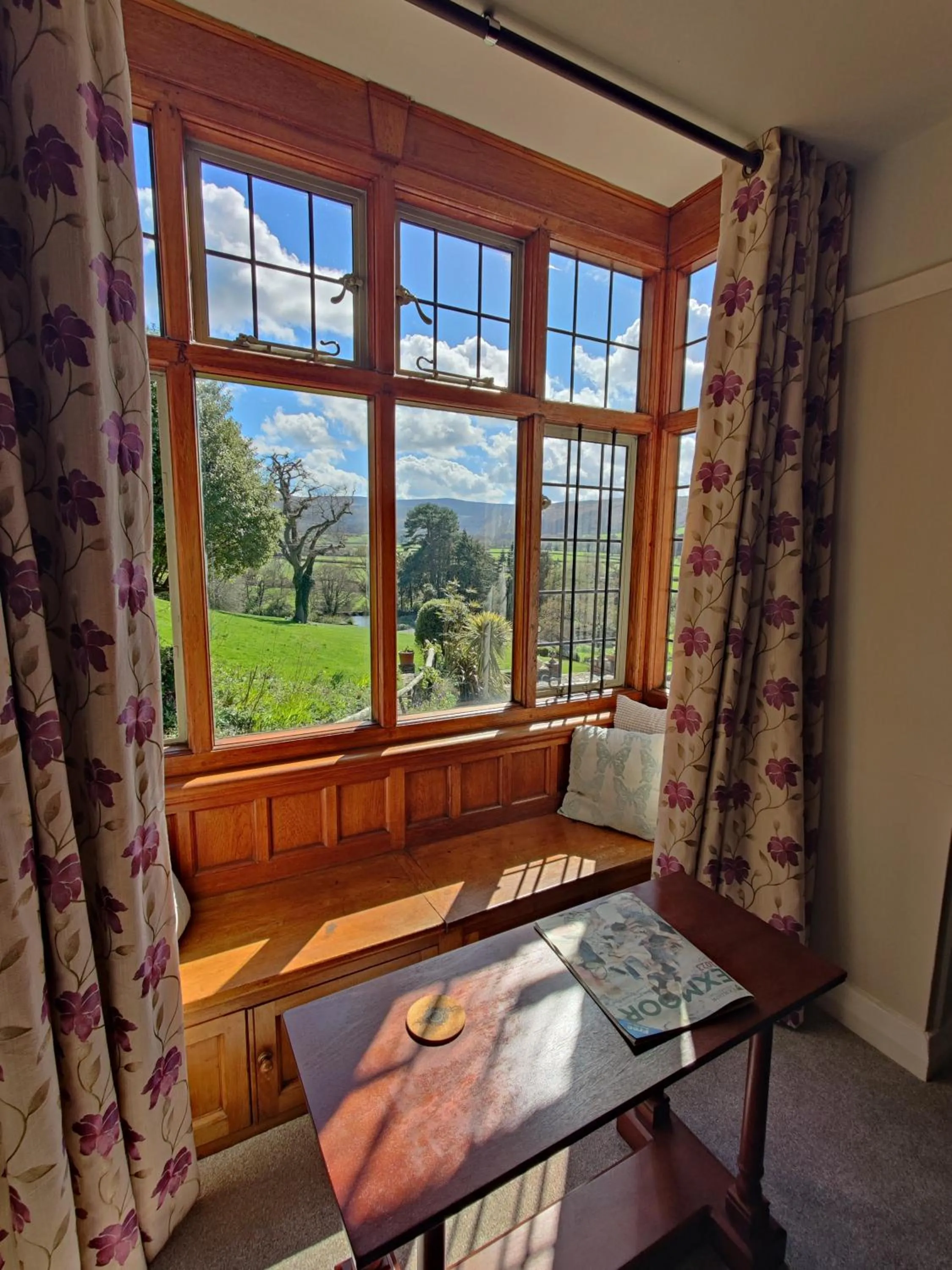 View (from property/room) in Luxury Bed And Breakfast at Bossington Hall in Exmoor, Somerset