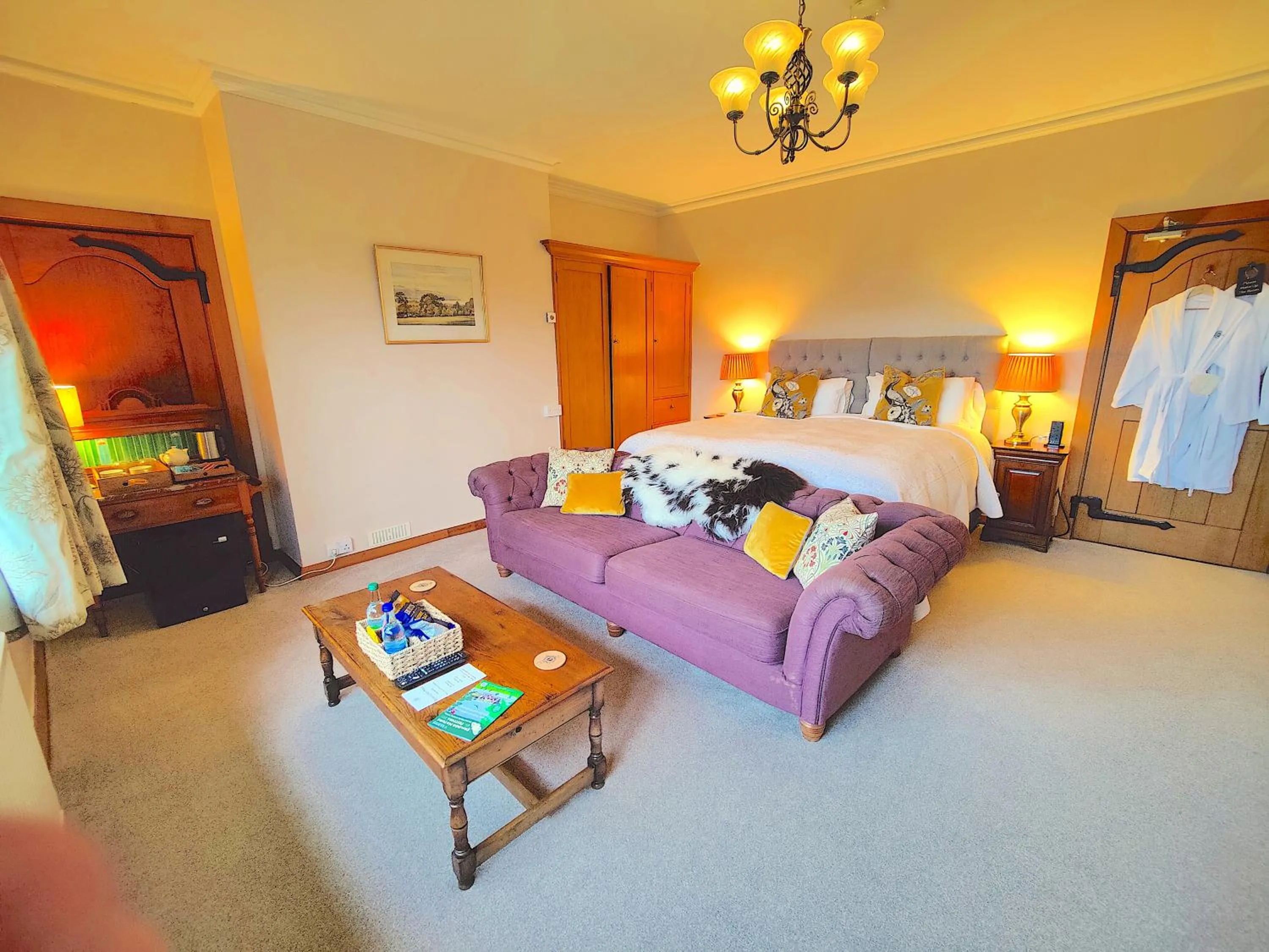 Bed in Luxury Bed And Breakfast at Bossington Hall in Exmoor, Somerset