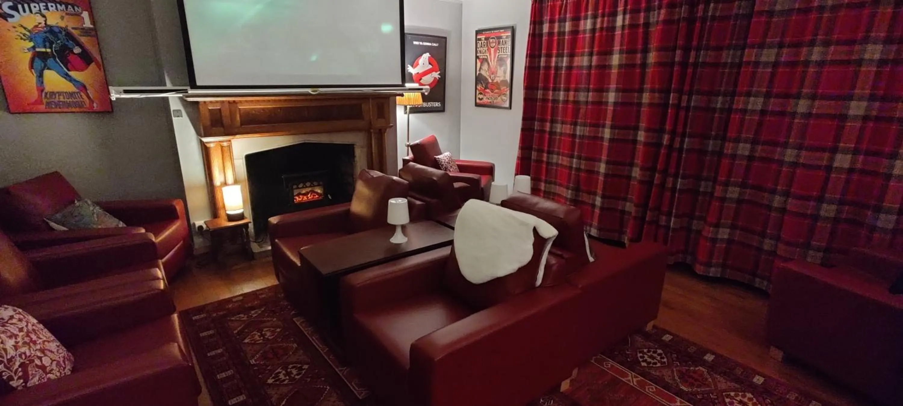 Communal lounge/ TV room in Luxury Bed And Breakfast at Bossington Hall in Exmoor, Somerset