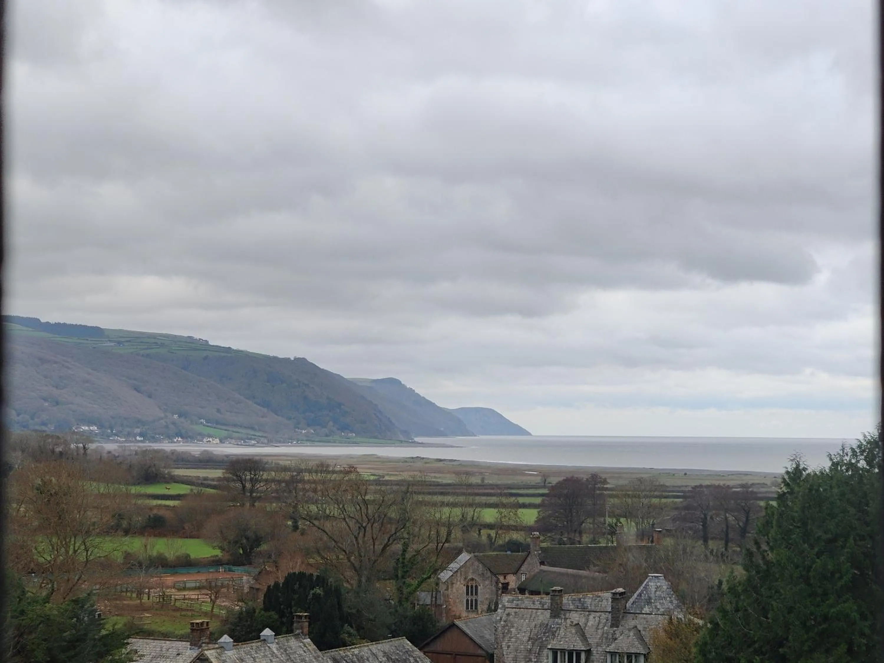 Landmark view in Luxury Bed And Breakfast at Bossington Hall in Exmoor, Somerset