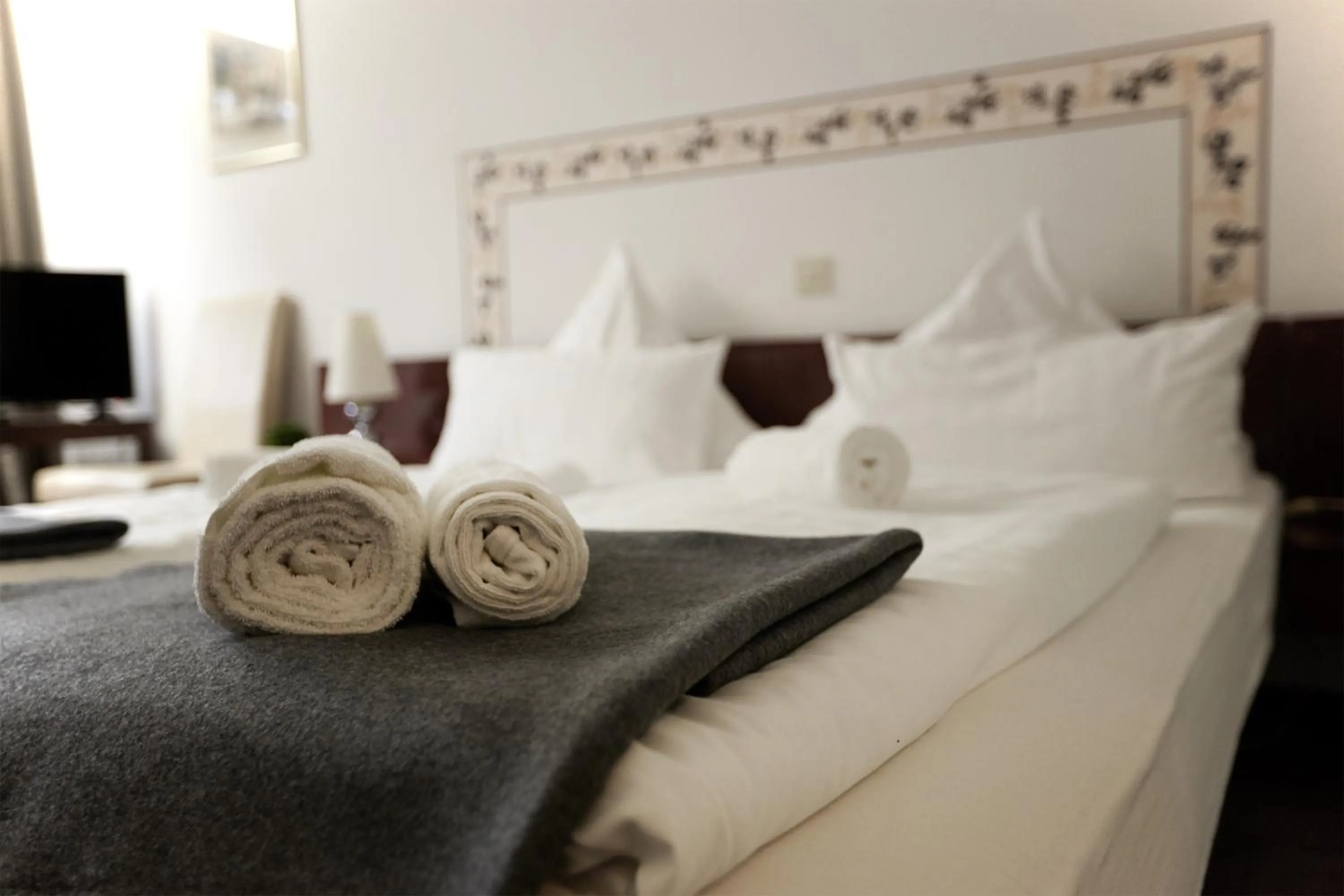 Photo of the whole room, Bed in Hotel Zur Burg Sternberg