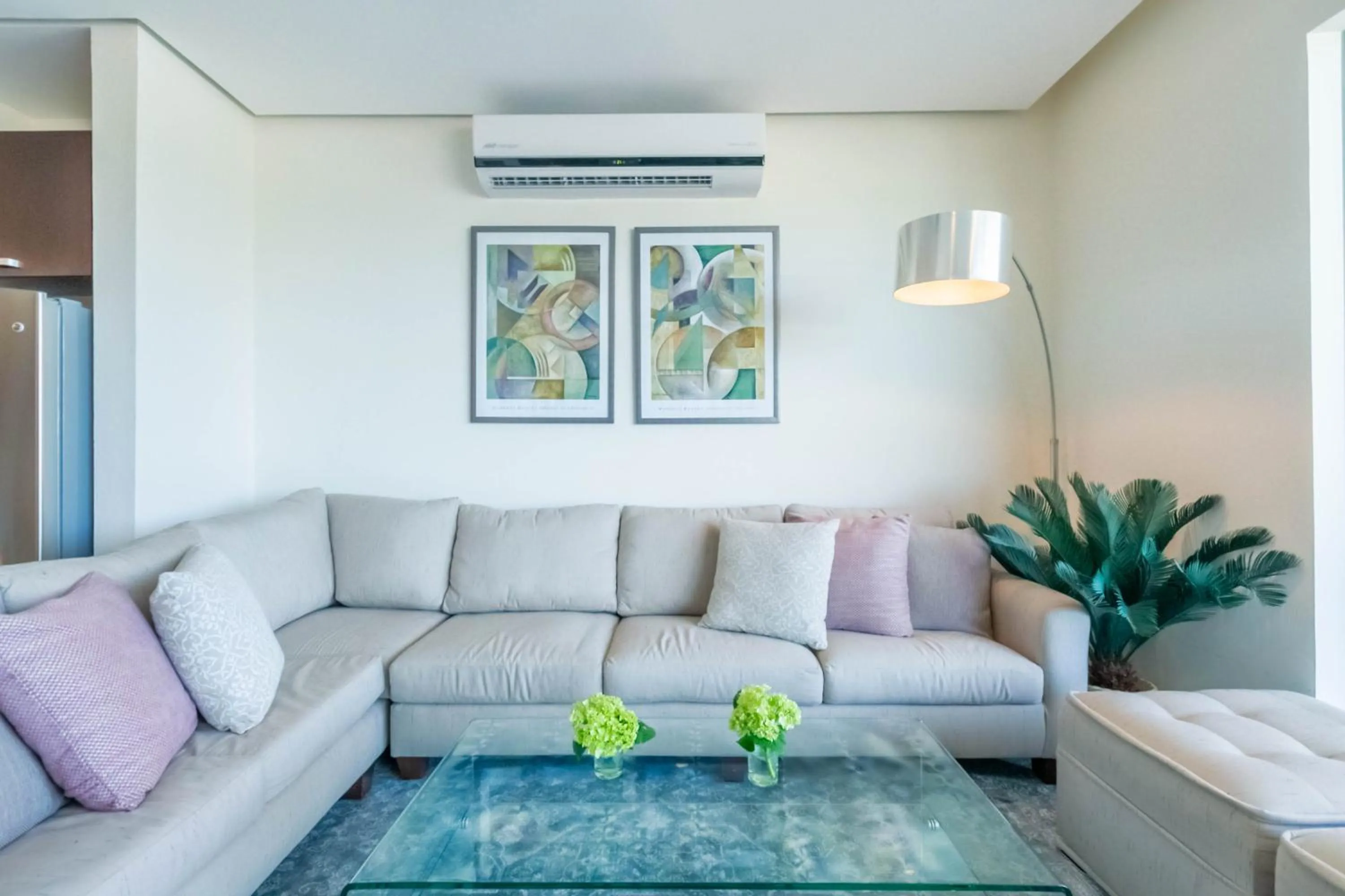 Living room in Sunset Condo 104 Puerta al Mar Isla Mujeres Mexico