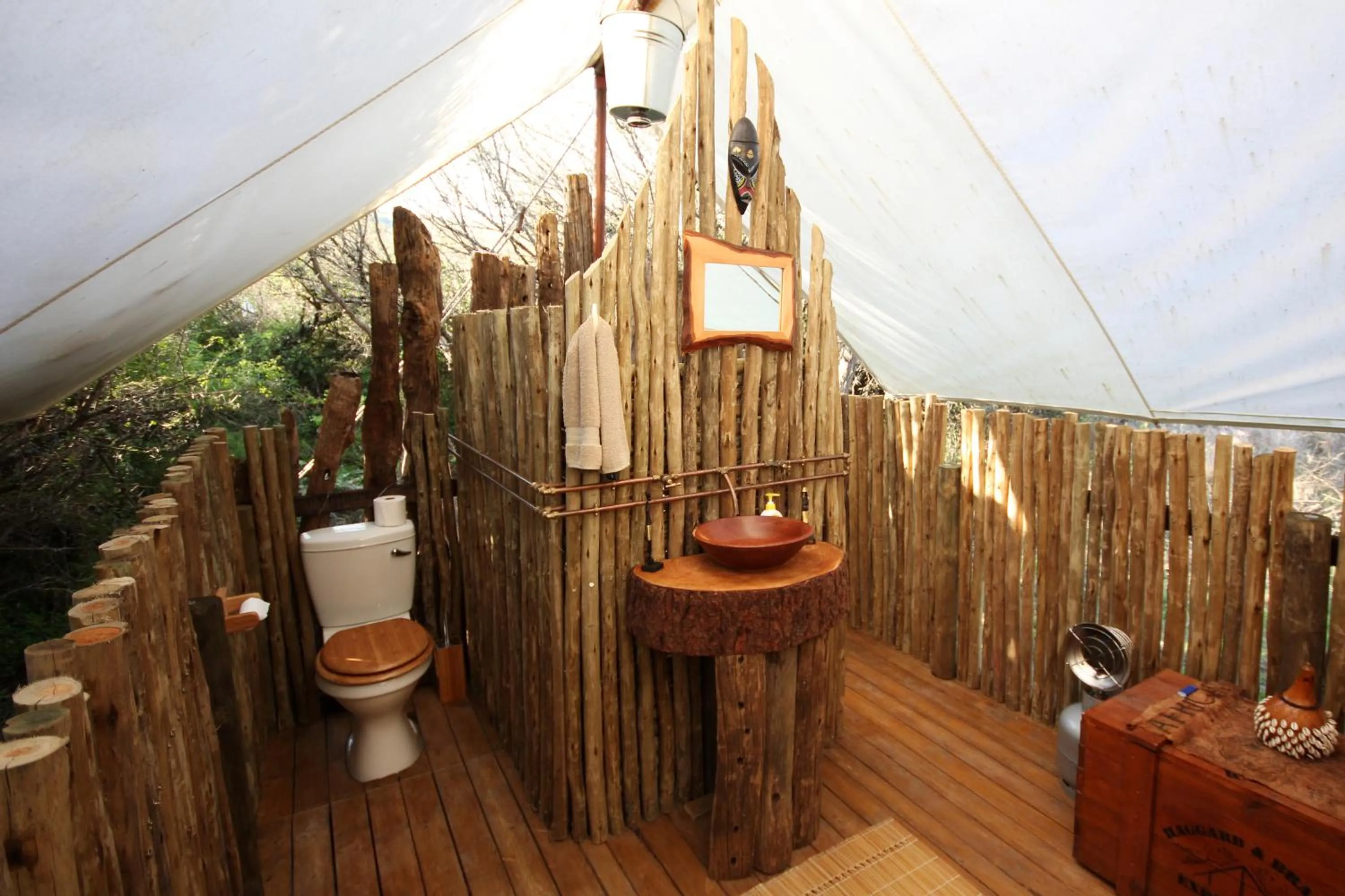 Toilet in Quatermain's 1920's Safari Camp – Amakhala Game Reserve
