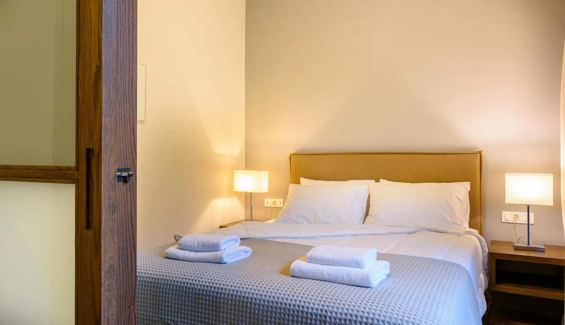 Bed in Elounda Colour Apartments