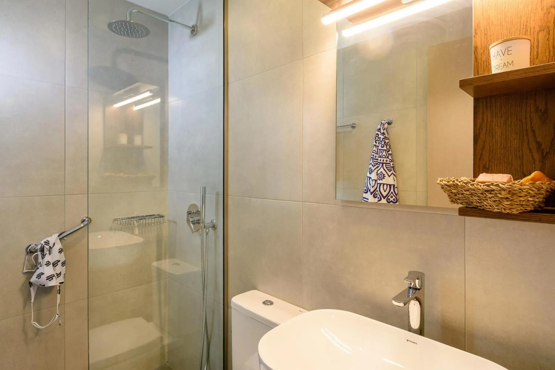 Shower in Elounda Colour Apartments