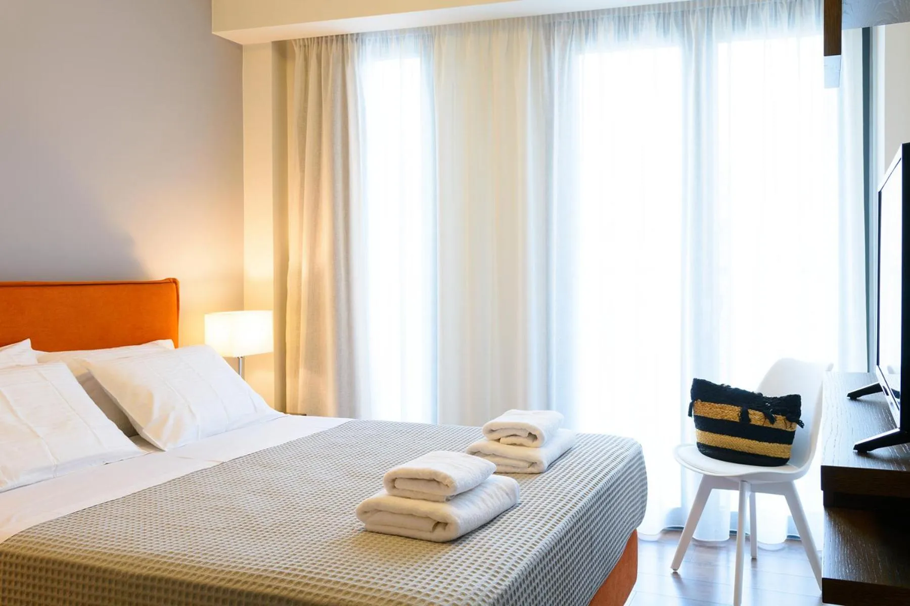 Bed in Elounda Colour Apartments