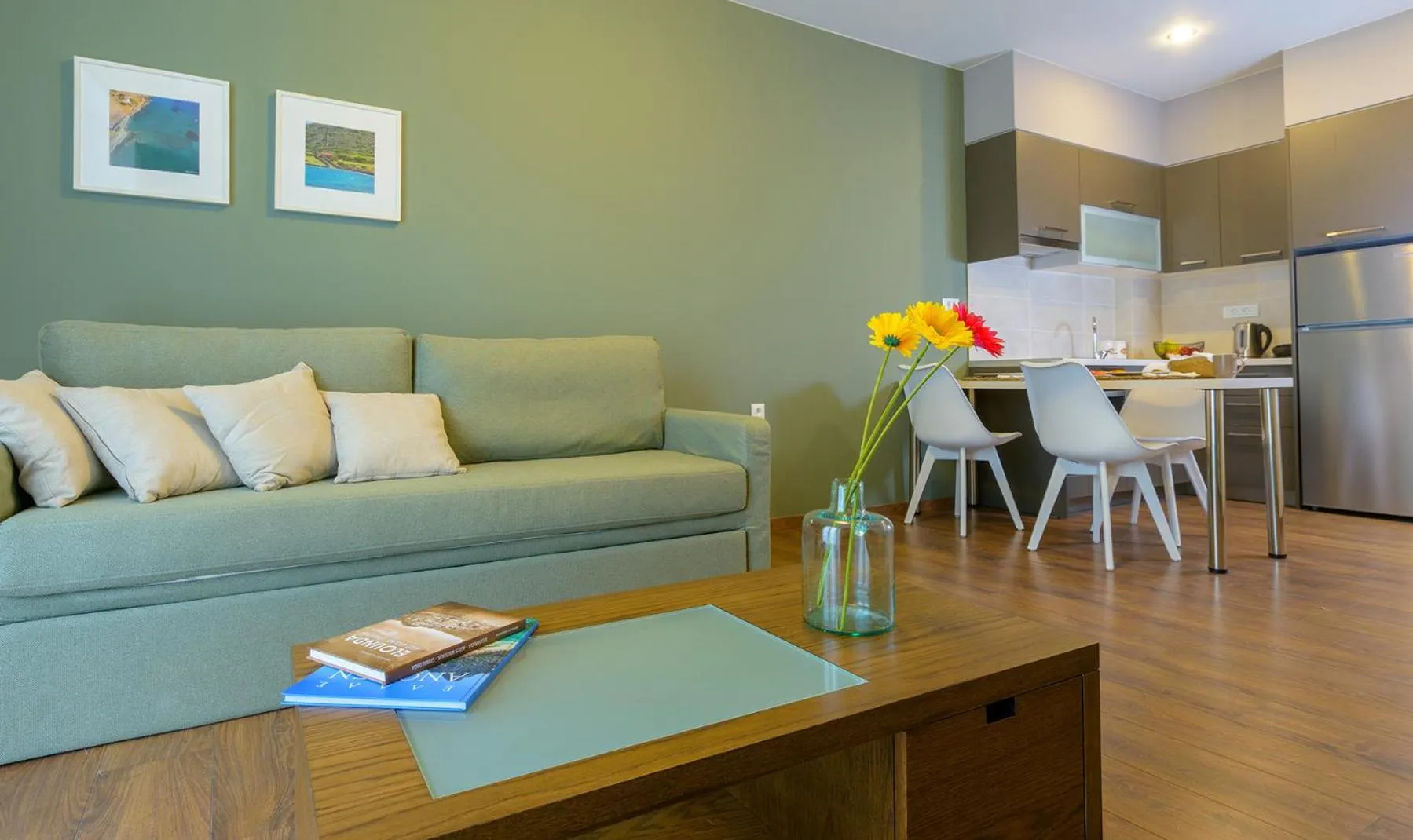 Kitchen or kitchenette in Elounda Colour Apartments