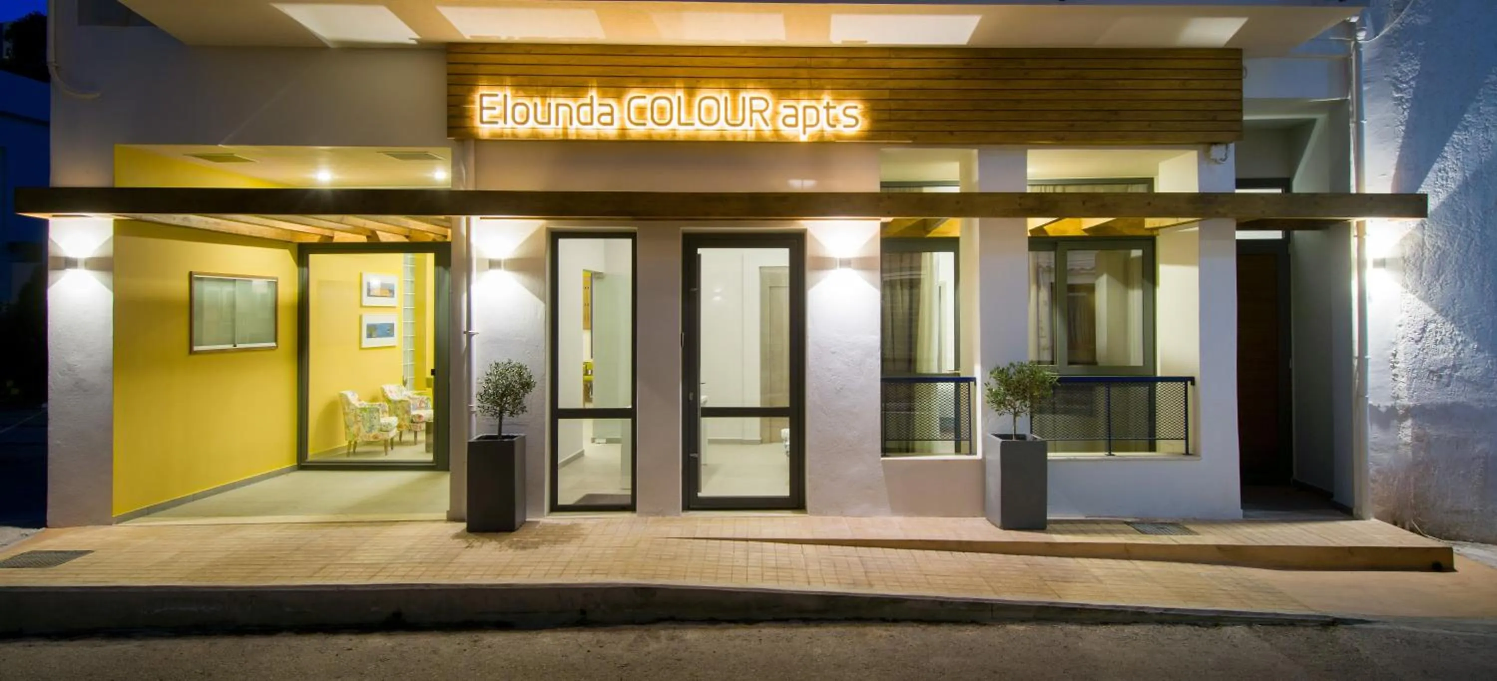 Facade/entrance in Elounda Colour Apartments