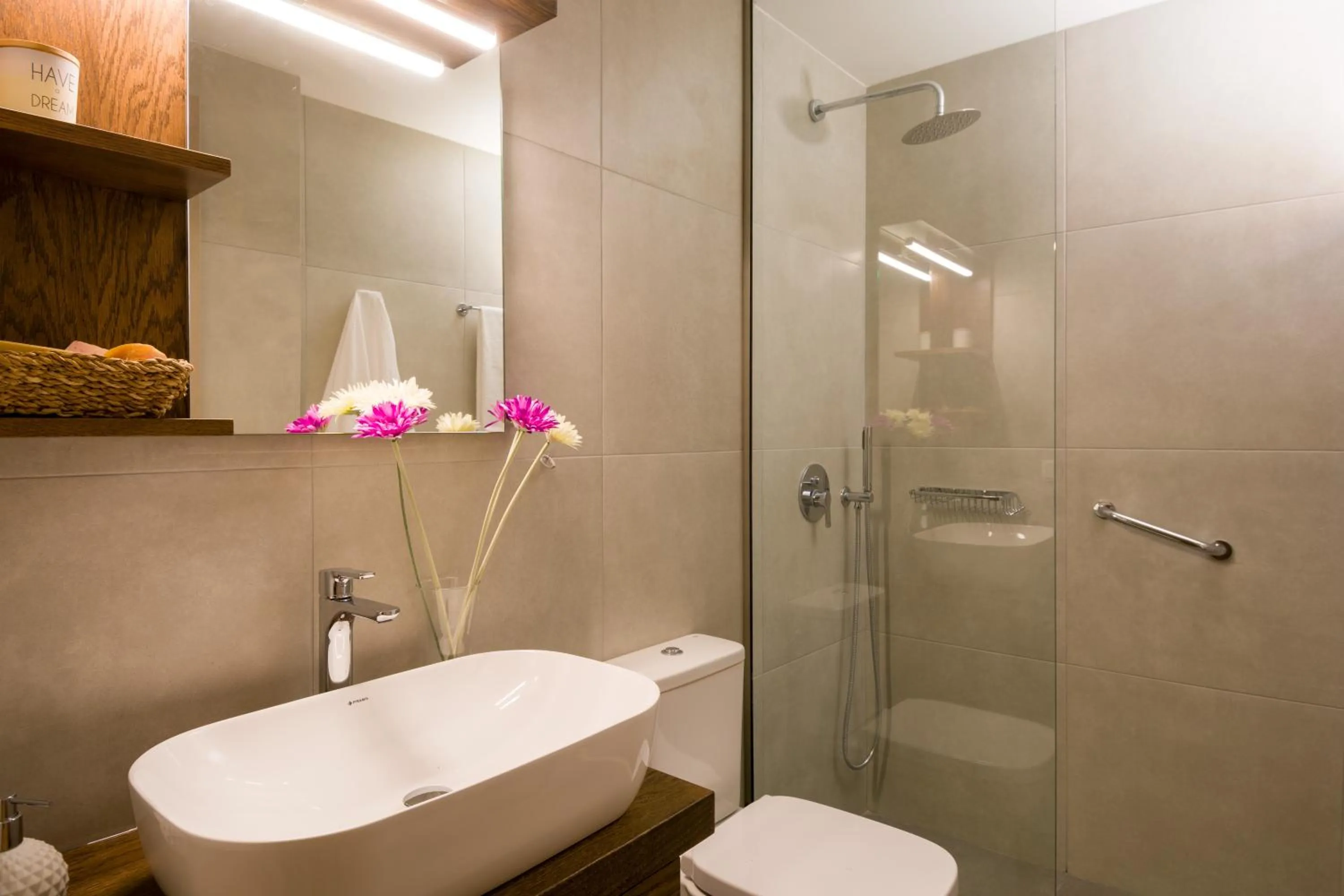 Shower in Elounda Colour Apartments