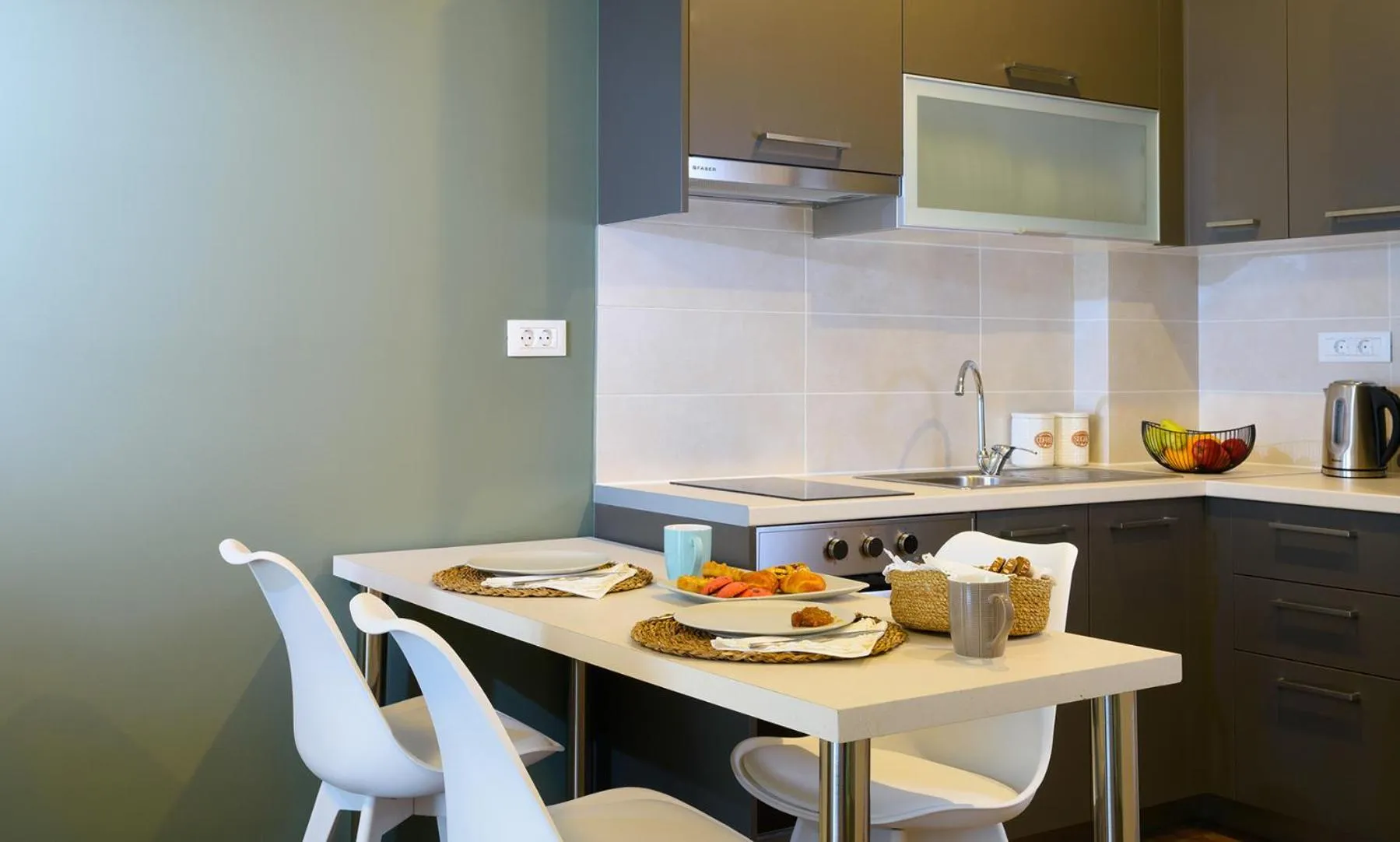 Kitchen or kitchenette in Elounda Colour Apartments