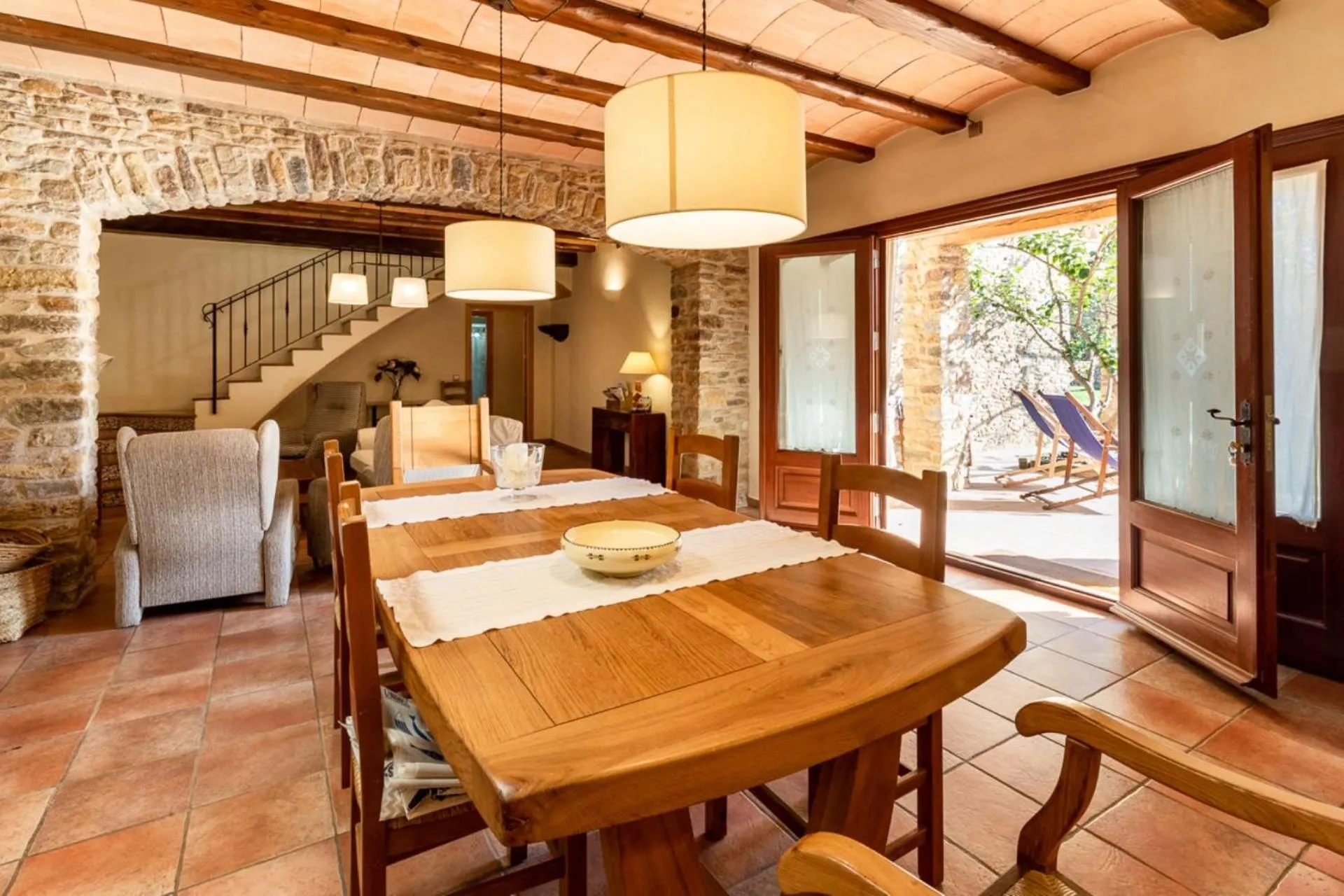 Dining area in Casa Rural Can Ginesta