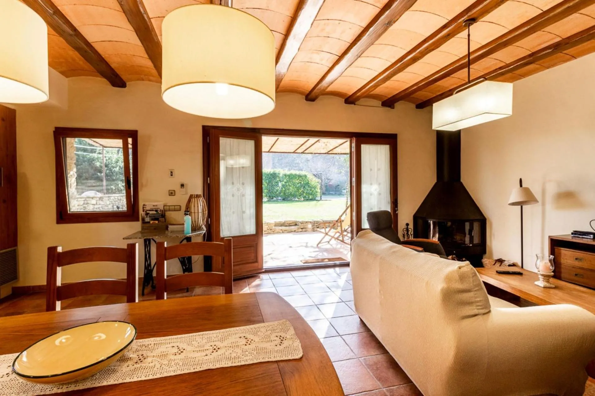 Living room in Casa Rural Can Ginesta
