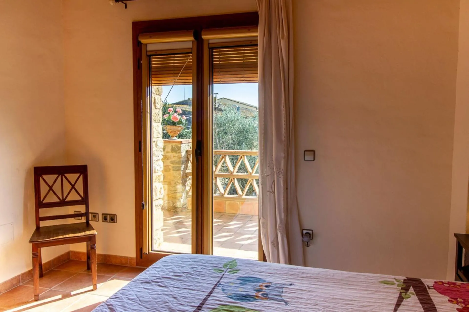 Bedroom, Bed in Casa Rural Can Ginesta
