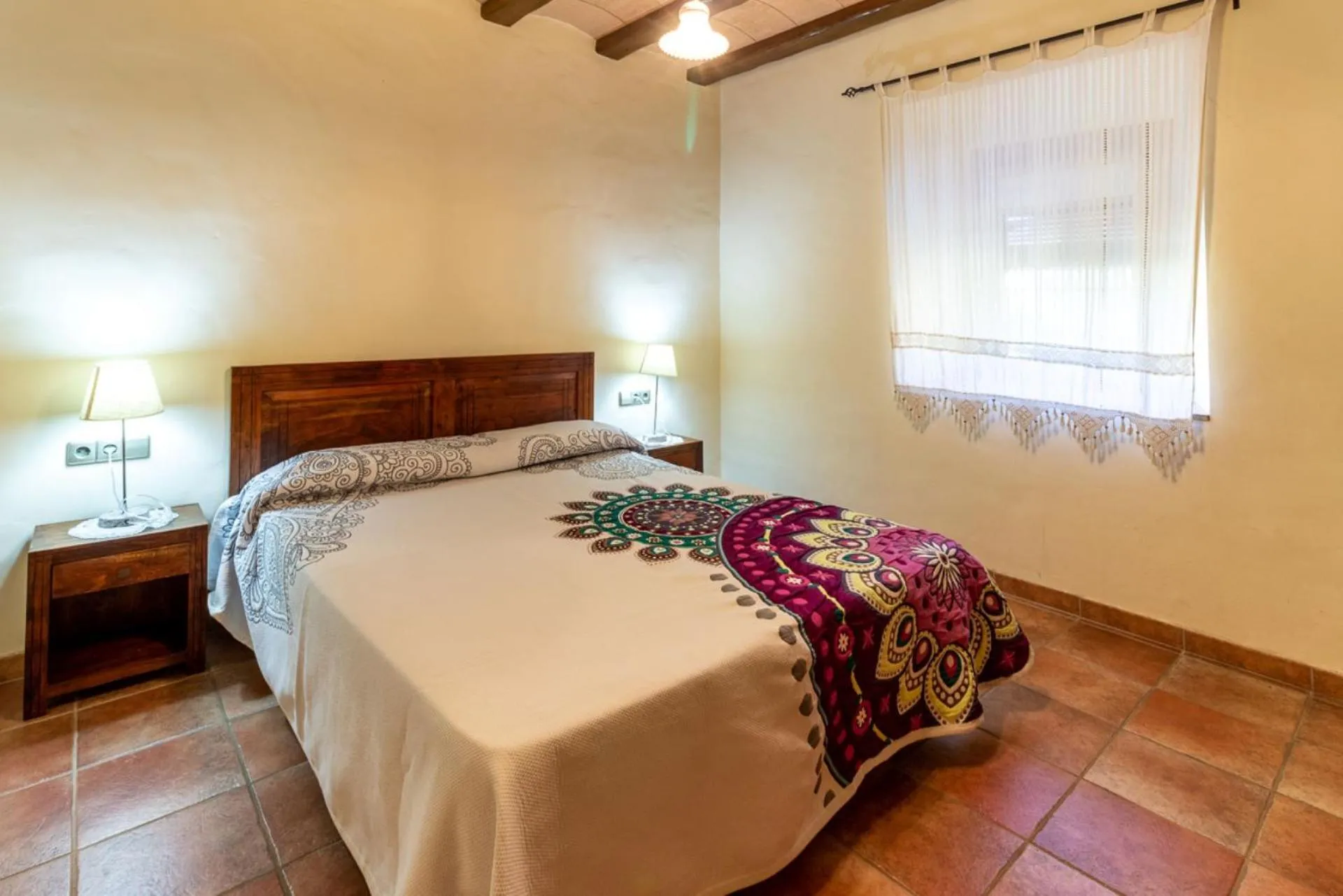 Bedroom, Bed in Casa Rural Can Ginesta