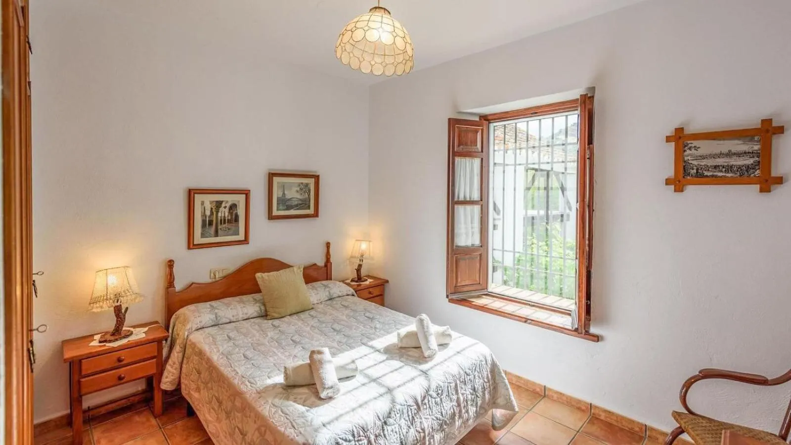 Bedroom, Bed in Casa La Vina del Arenal Pizarra by Ruralidays