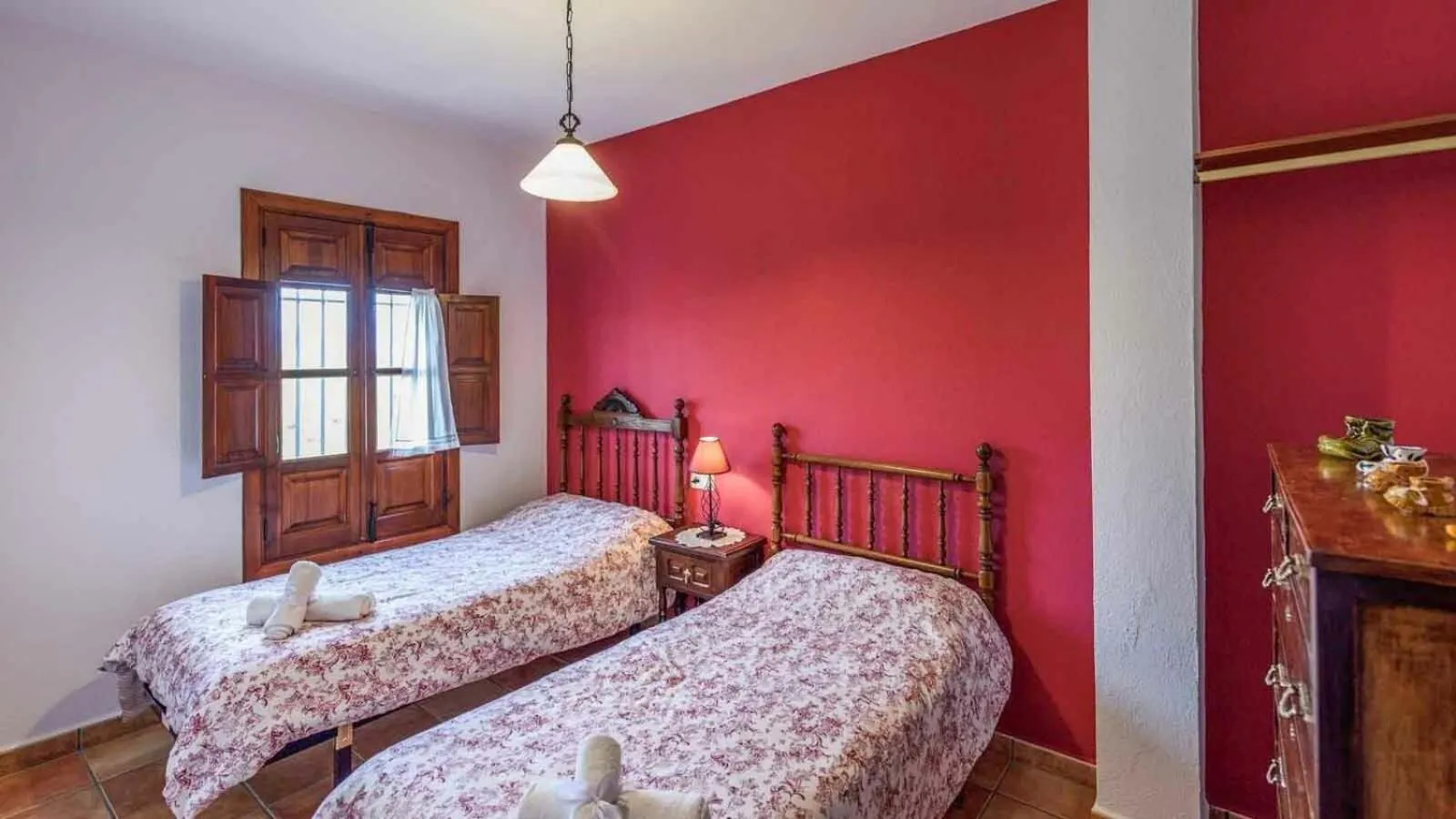 Bedroom, Bed in Casa La Vina del Arenal Pizarra by Ruralidays